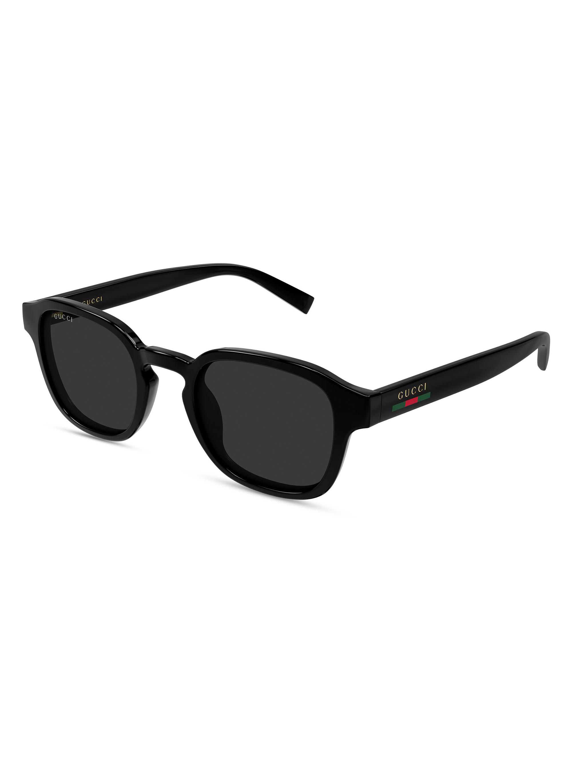 Gucci Men's  Lines 49MM Round Sunglasses - Black