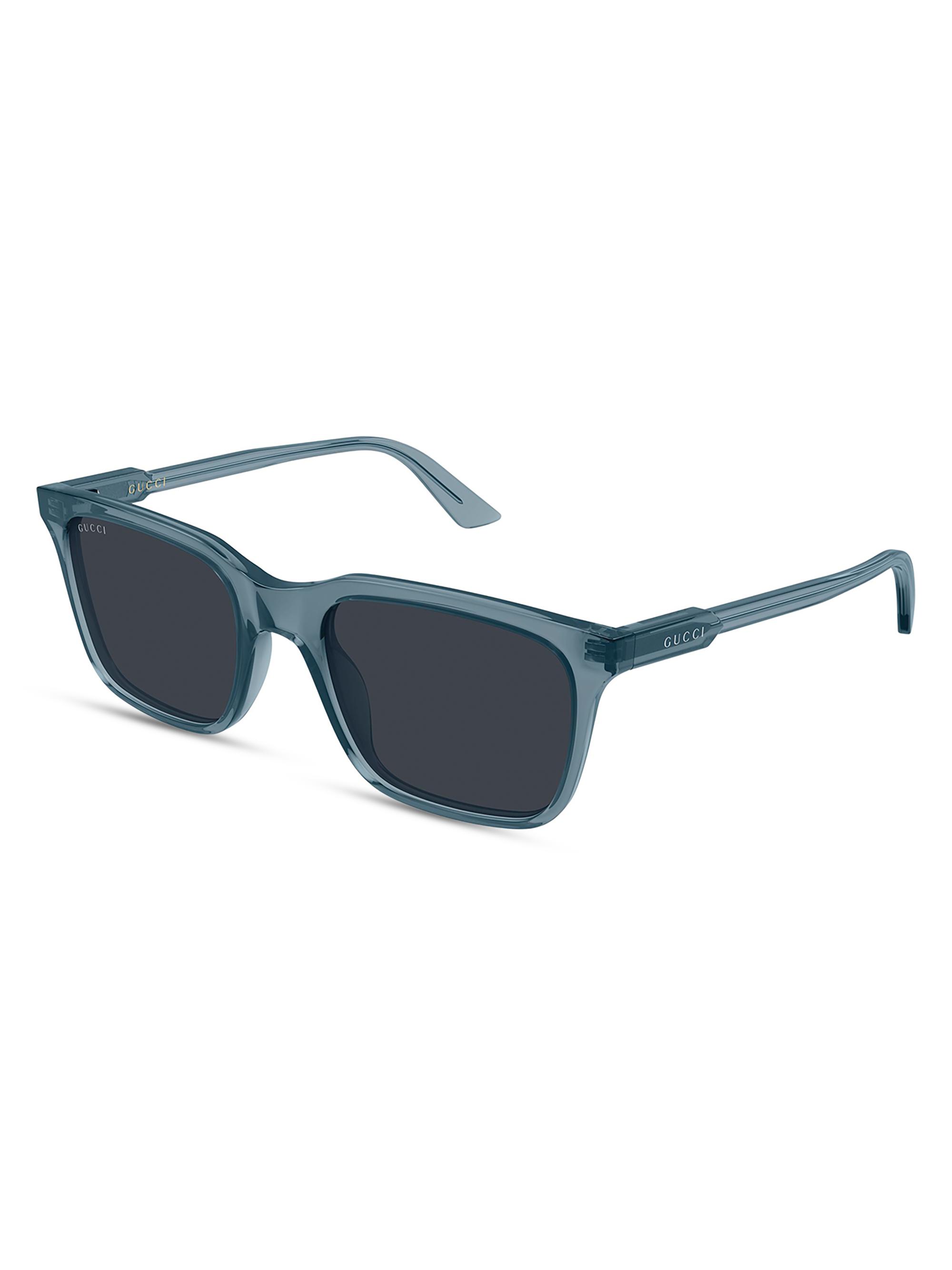 Gucci Men's Light Acetate 53MM Rectangular Sunglasses - Blue