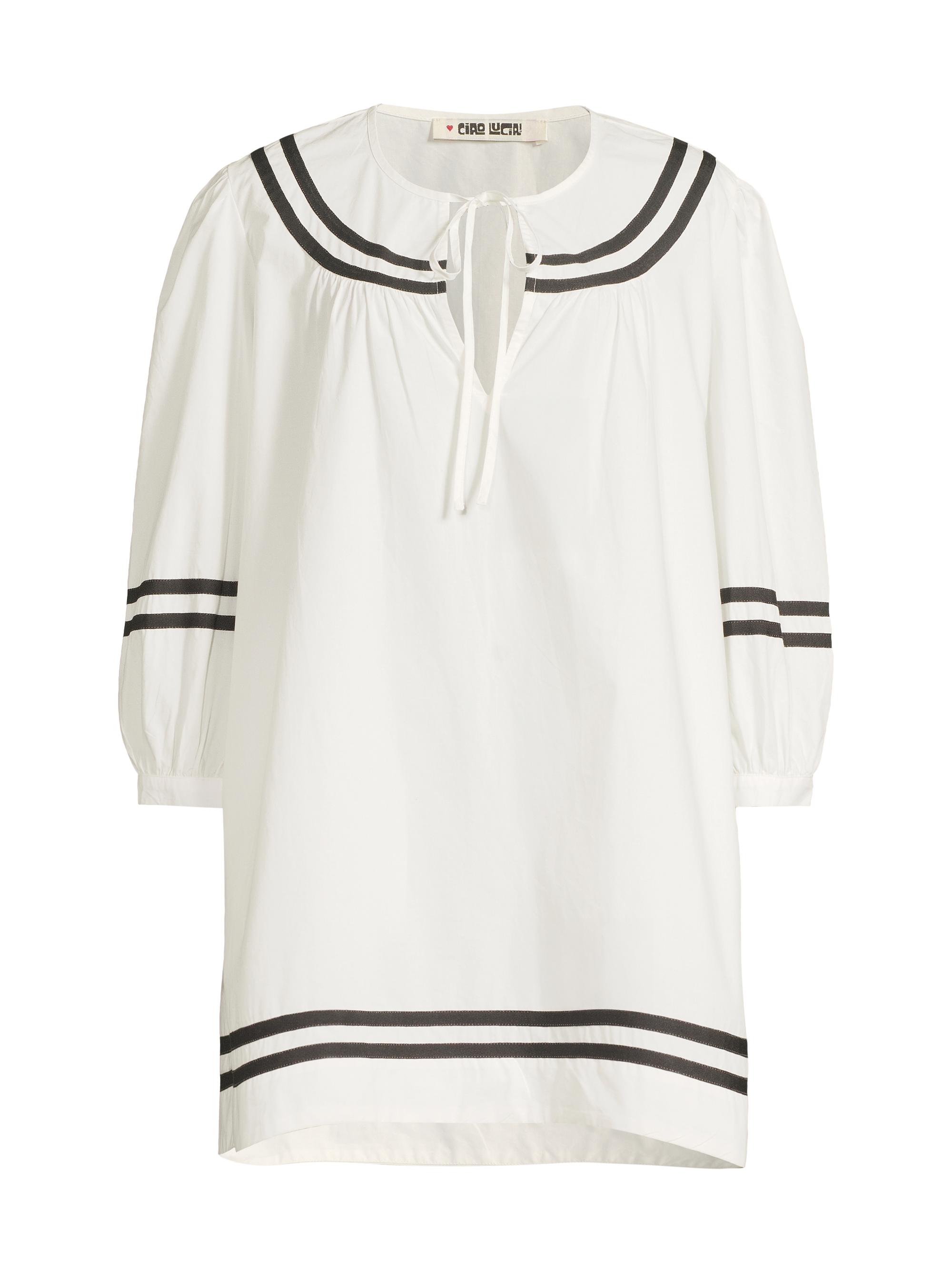 Ciao Lucia Women's Palina Cotton Poplin Striped Minidress - White