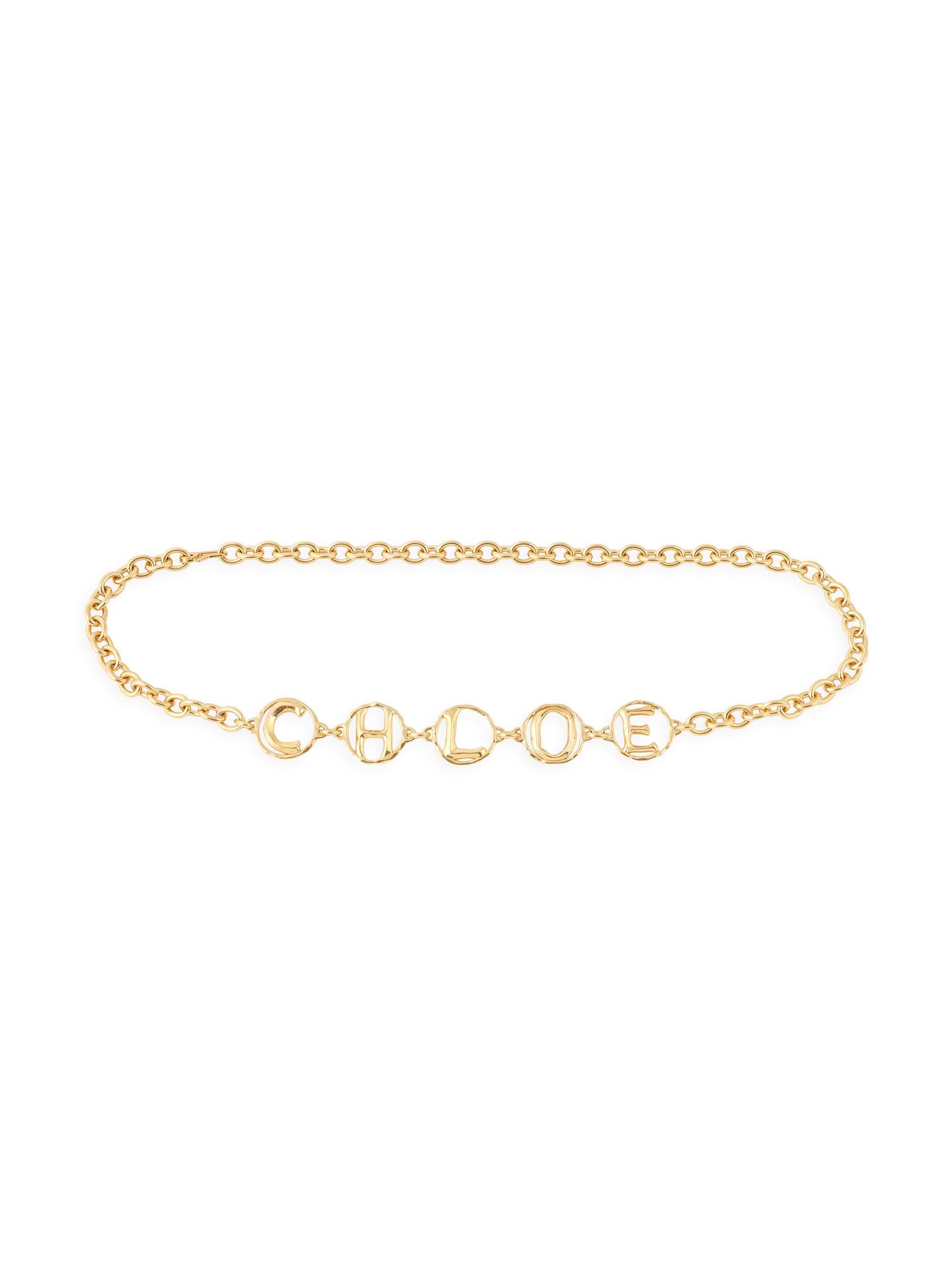 Chloé Women's Logo Jewel Belt - Vintage Gold