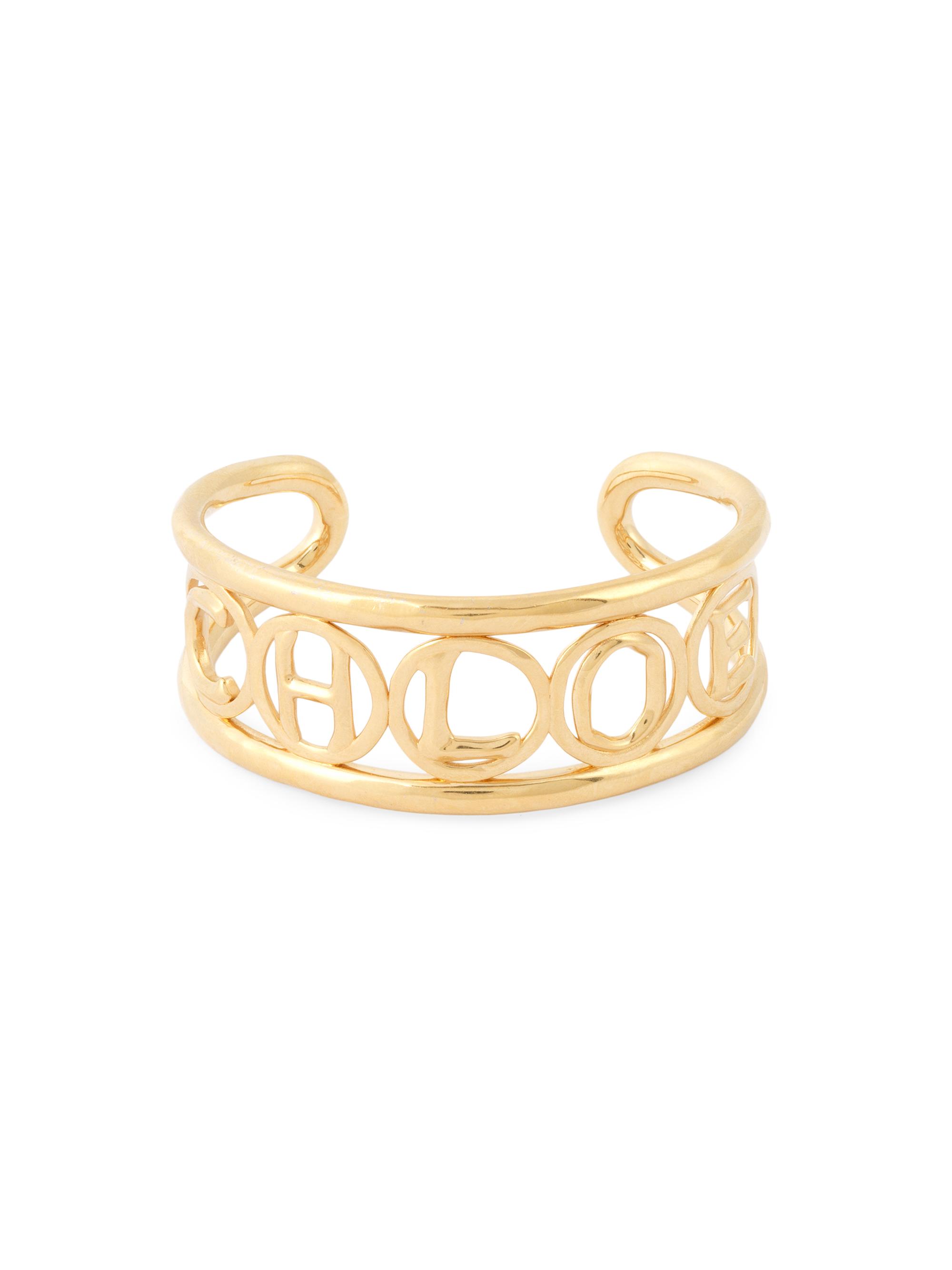 Chloé Women's JB12 Logo Goldtone Cuff - Vintage Gold