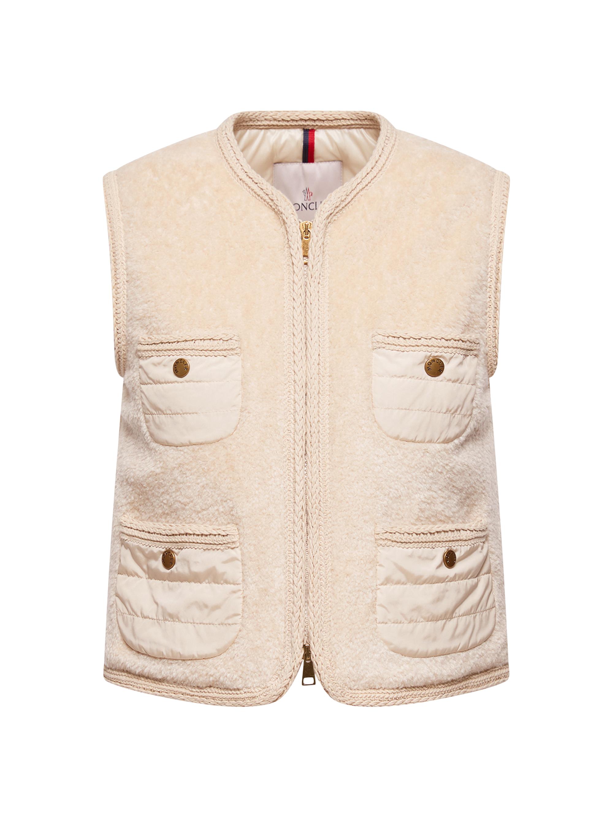 Moncler Women's Mimosa Puffer Vest in Teddy - Beige