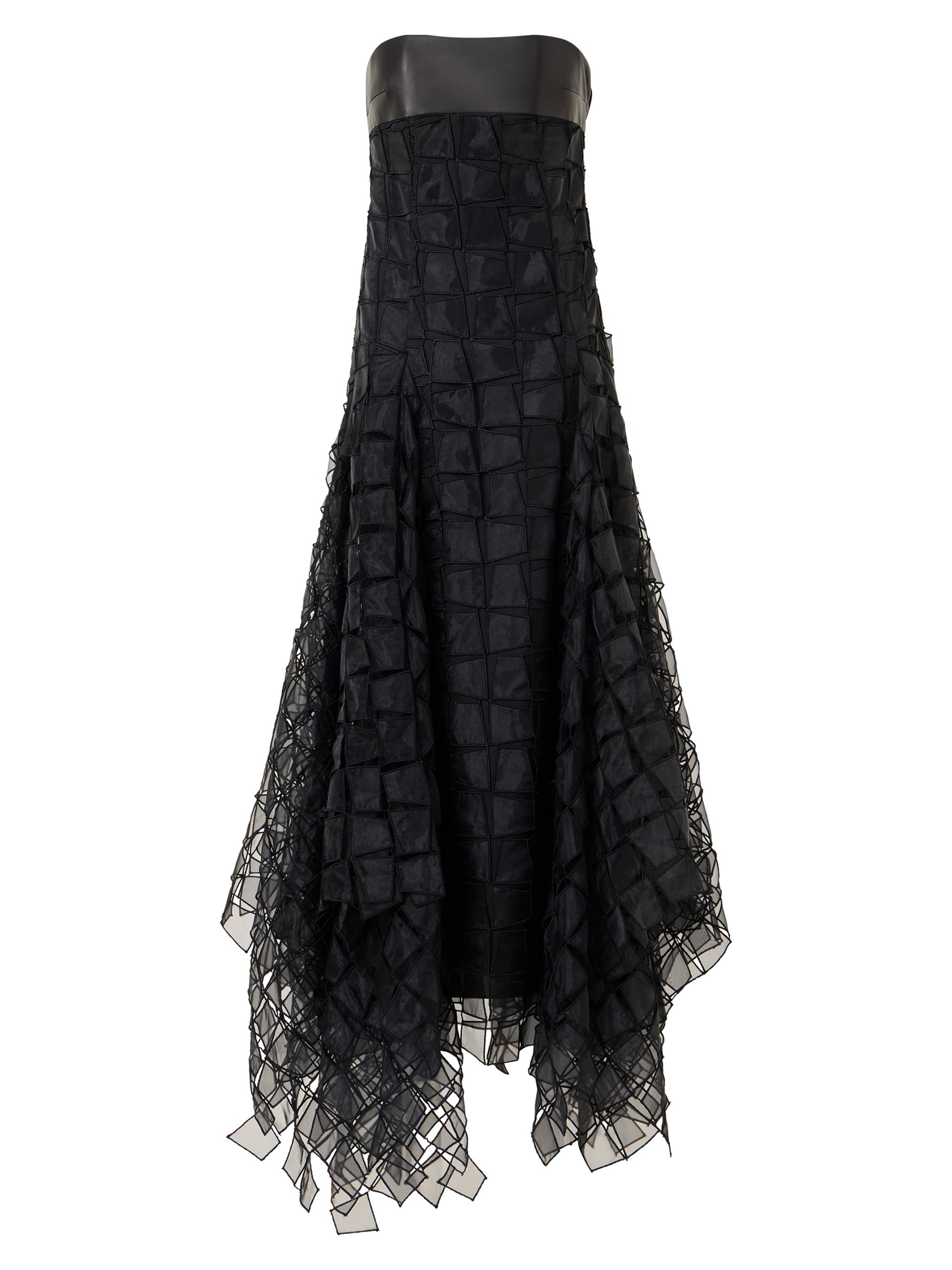 Akris Women's Trapezoid Embroidered Organza Gown - Black