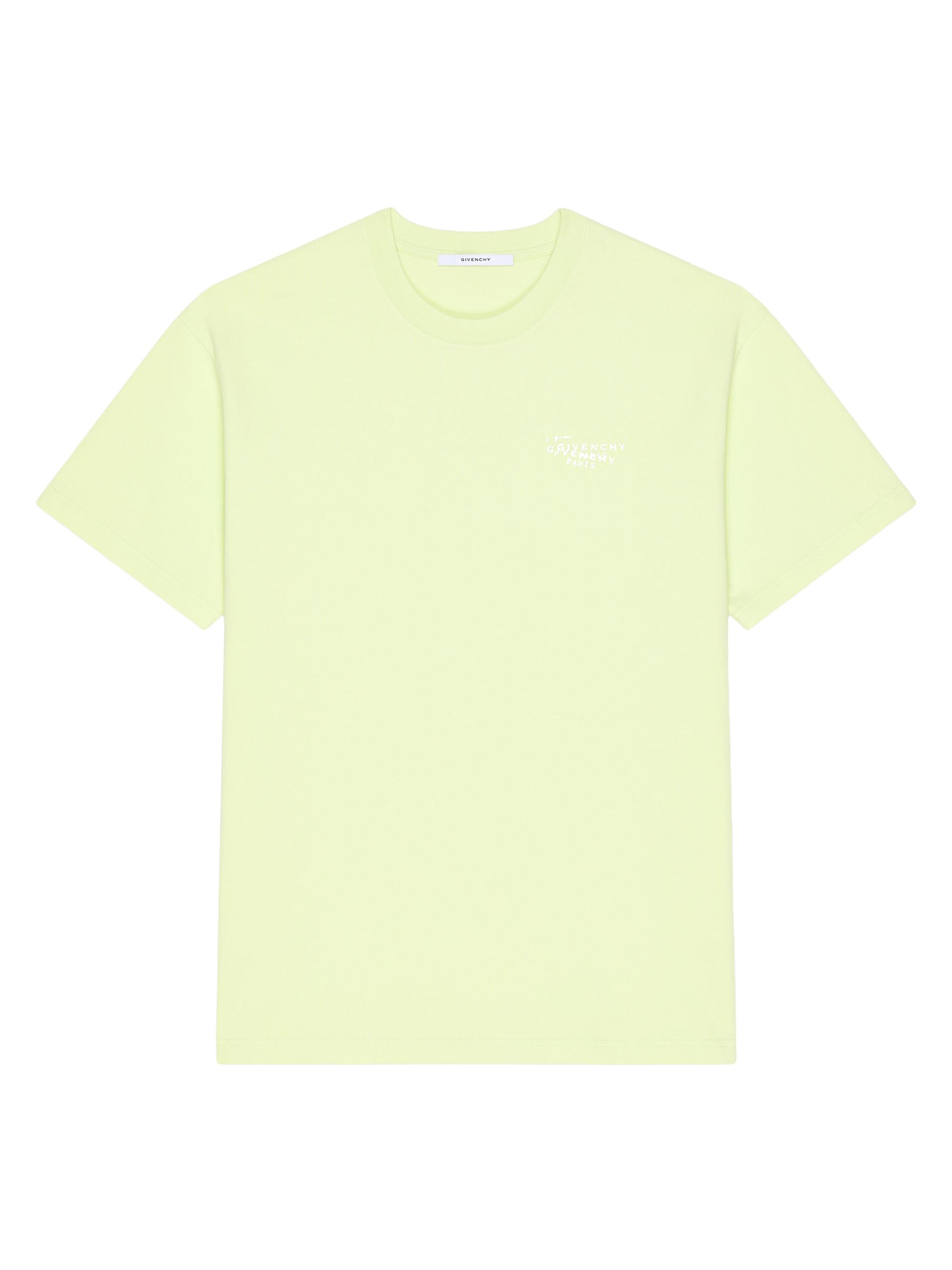 Givenchy Men's T-Shirt in Cotton with Stamp Print - Yellow