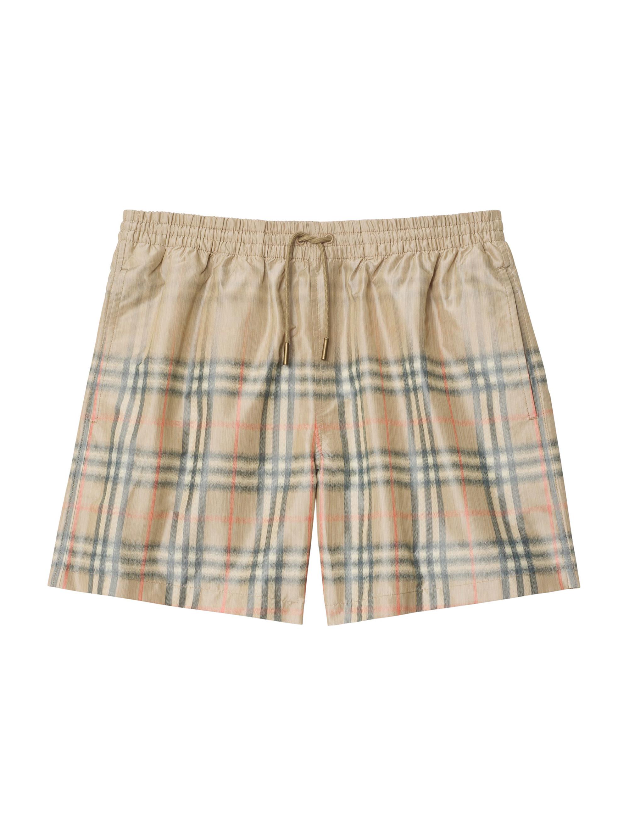 Burberry Men's Seb Check Swim Shorts - Sand Ip Check