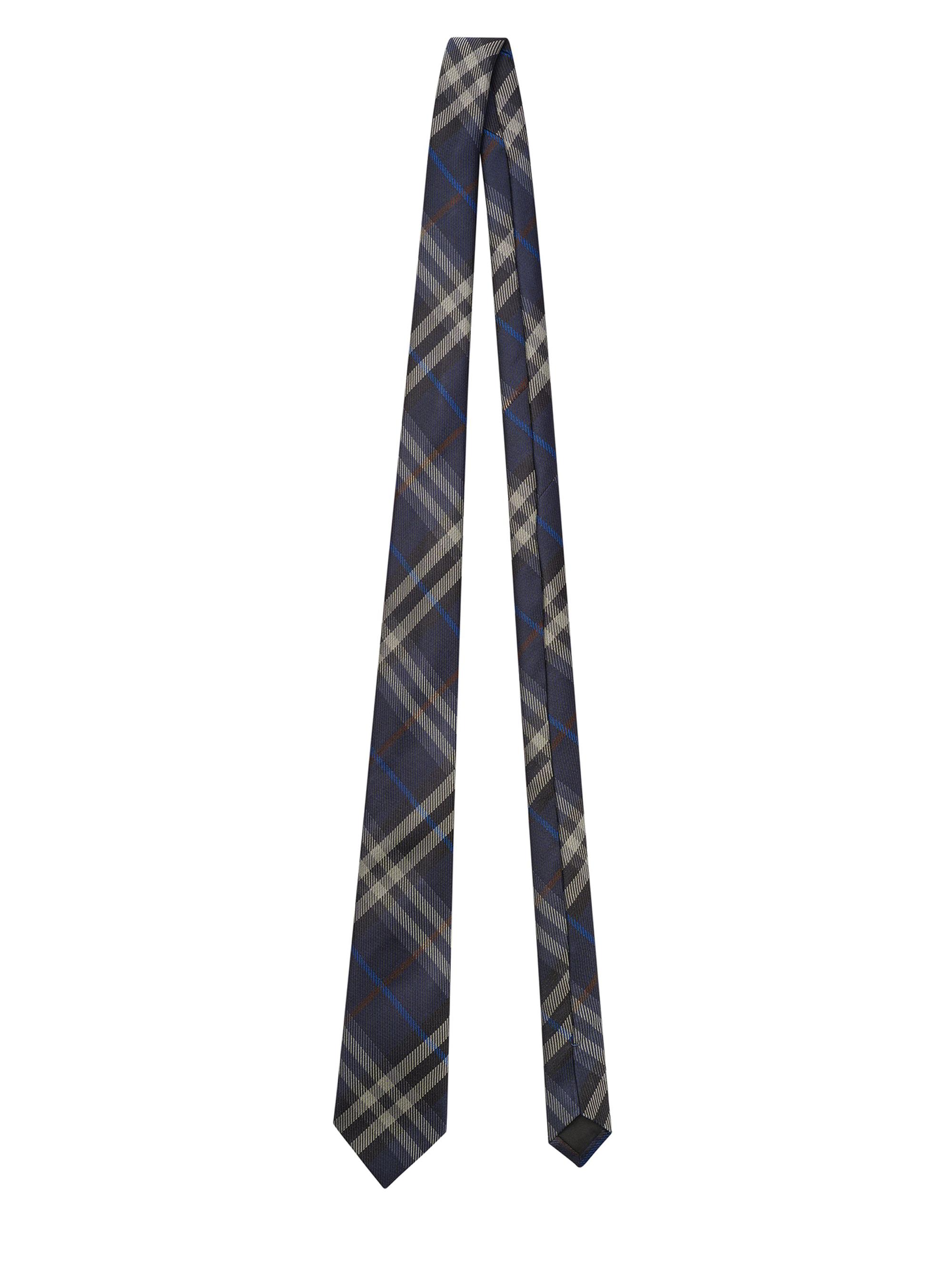 Burberry Men's Manston Check Silk Tie - Pilot Blue Ip Check