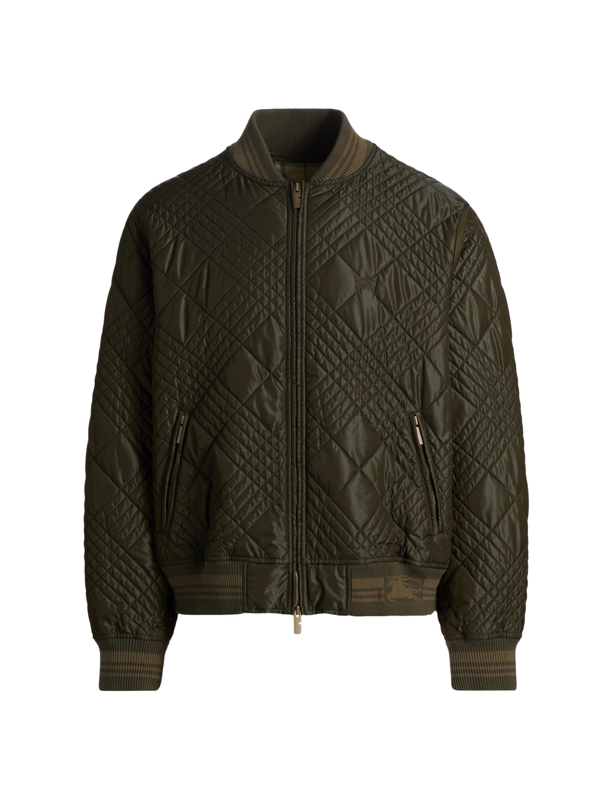 Burberry Men's Rakewood Quilted Bomber Jacket - Marsh