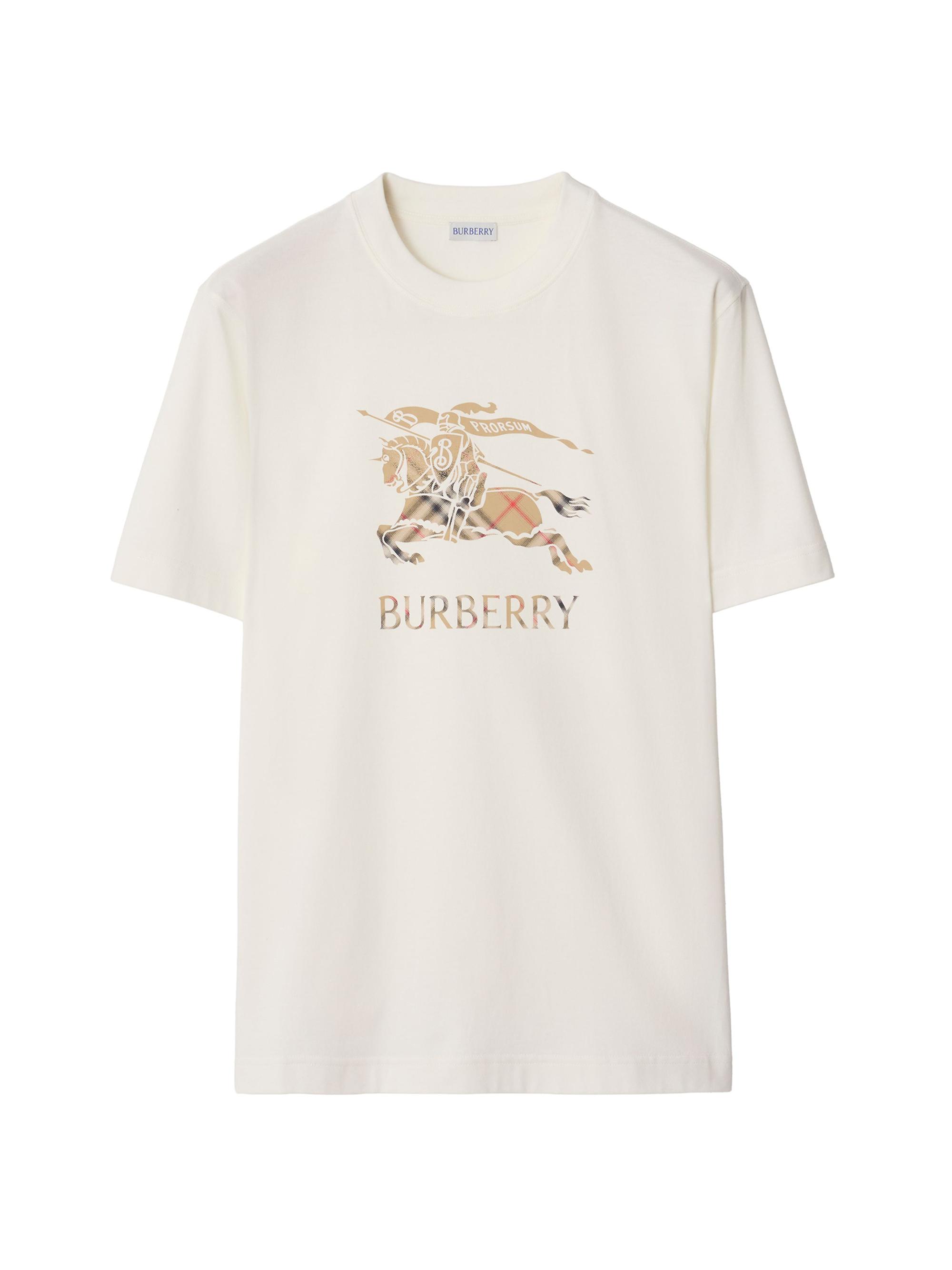 Burberry Men's Seth EKD Crewneck T-Shirt - Chalk