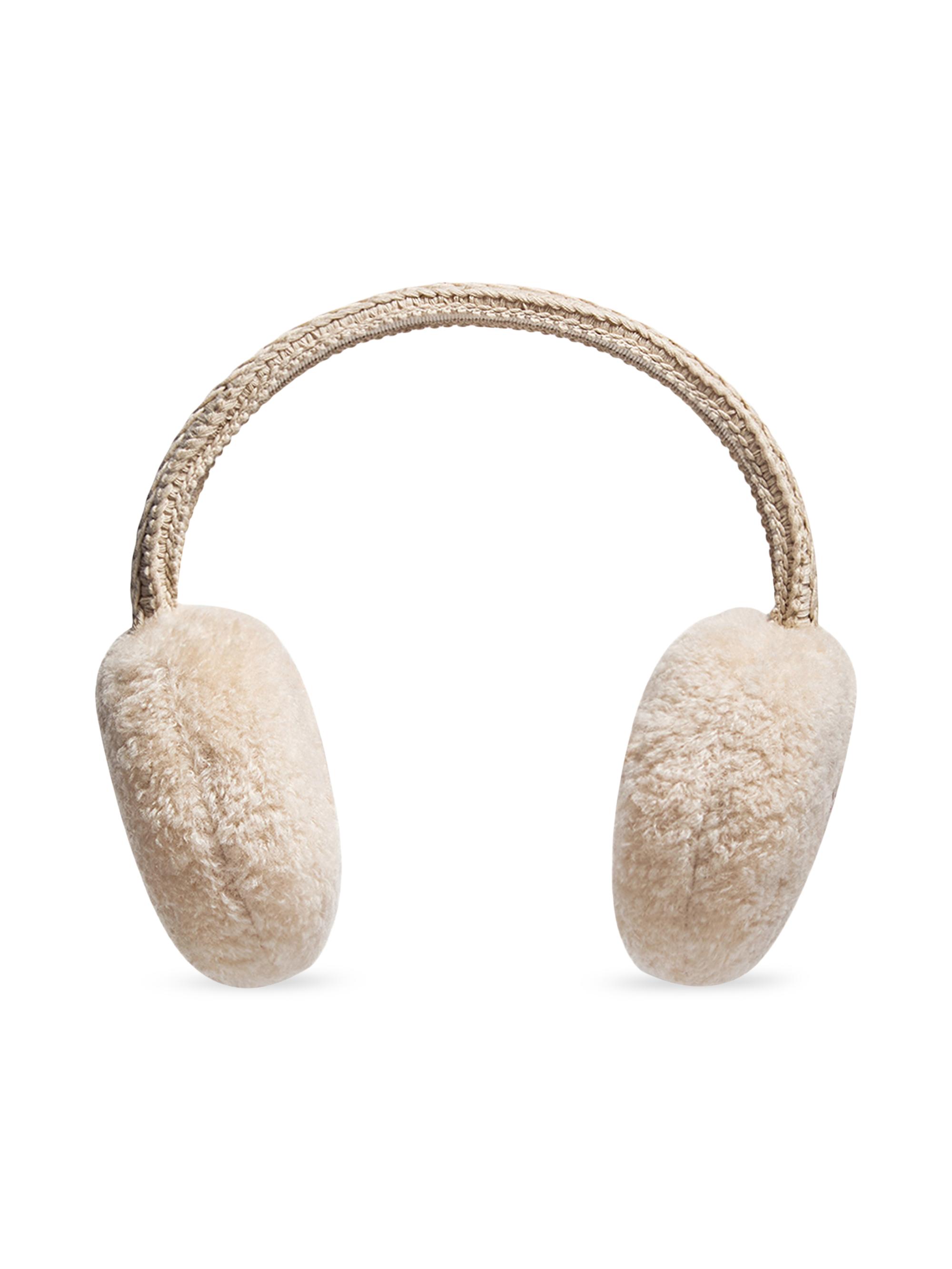 Moncler Women's Ear Muffs in Teddy - White
