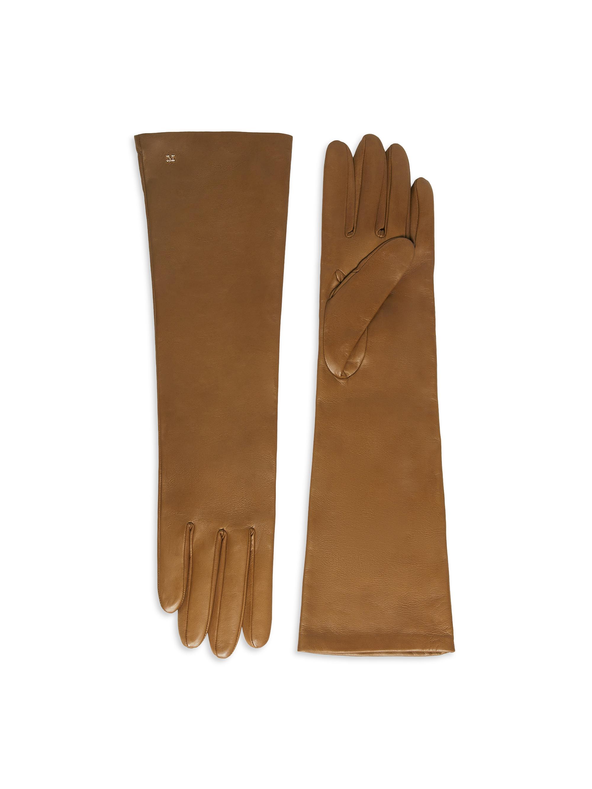 Max Mara Women's Long Nappa Leather Gloves - Tobacco