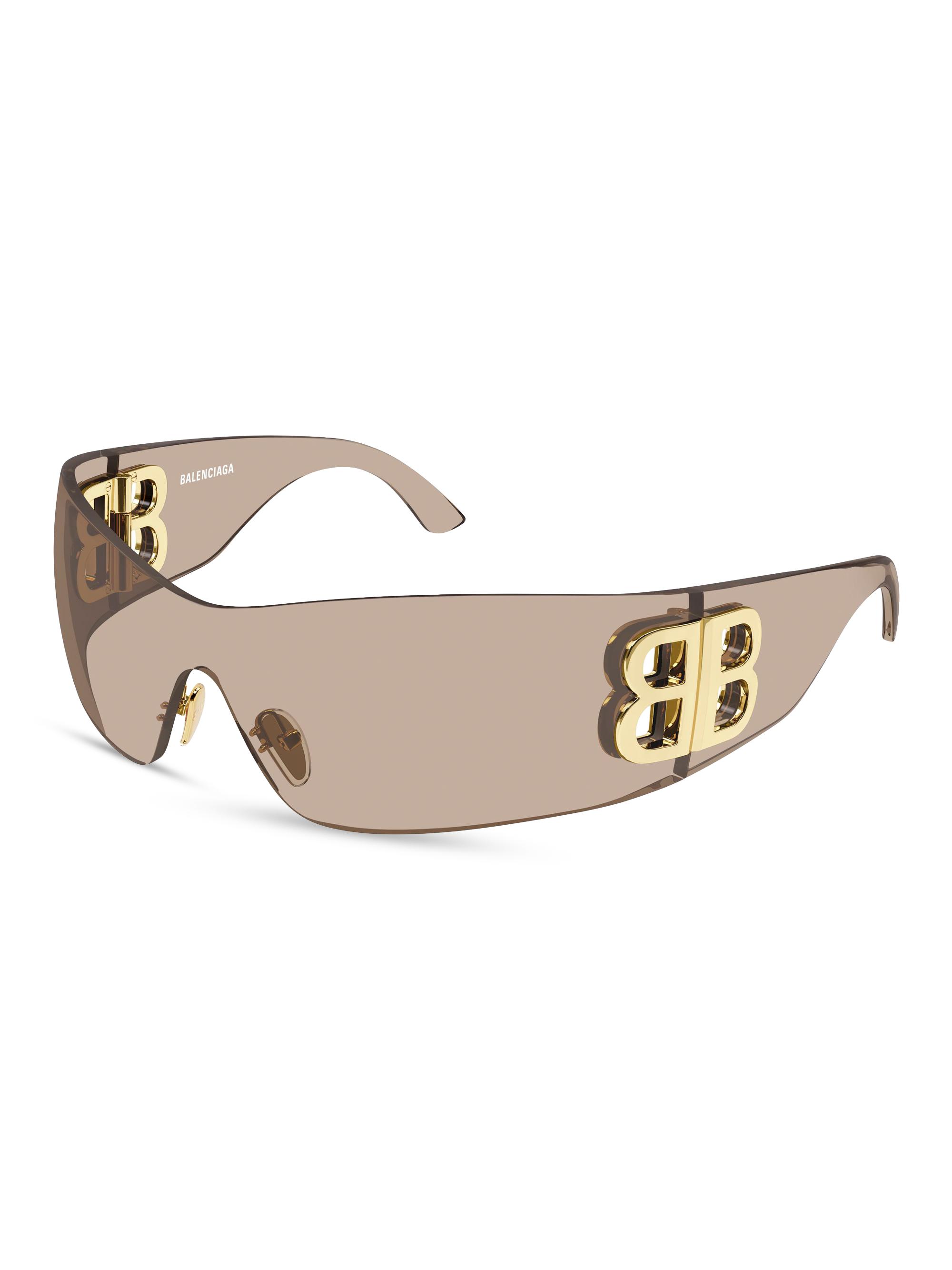 Balenciaga Women's Bossy 99MM Shield Sunglasses - Brown