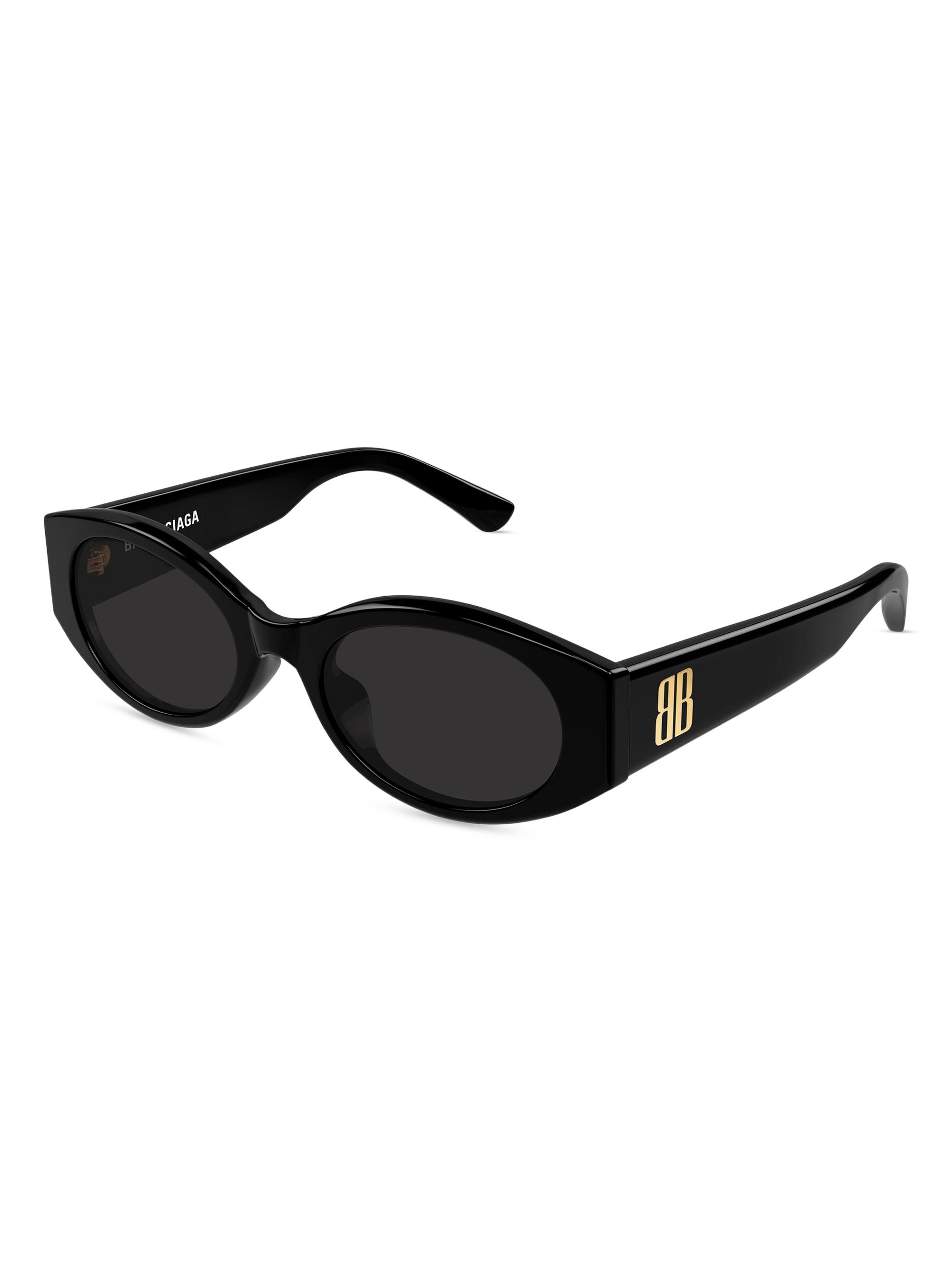 Balenciaga Women's Nano 53MM Oval Sunglasses - Black