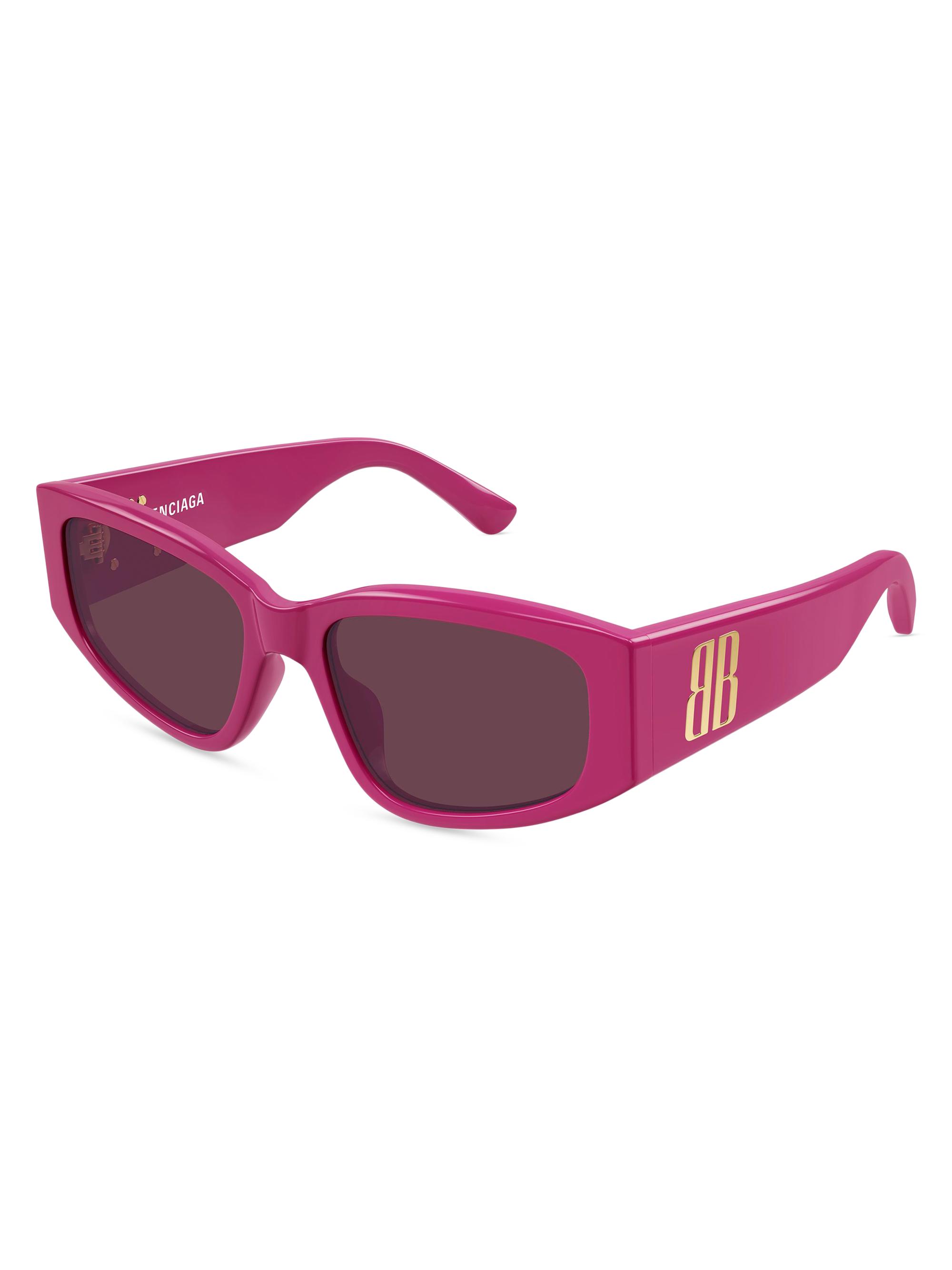 Balenciaga Women's Nano 56MM Geometric Sunglasses - Pink