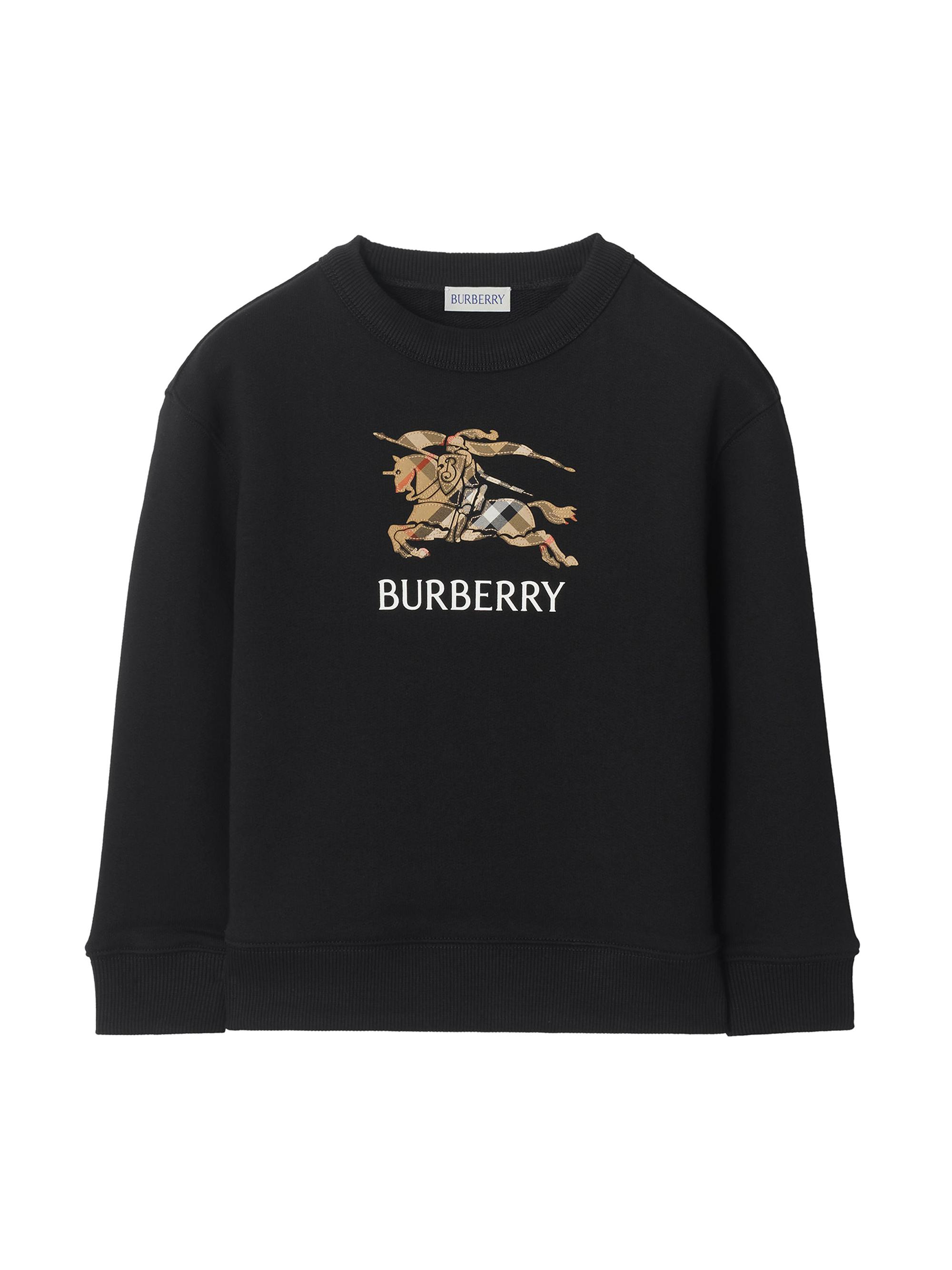 Burberry Little Boy's & Boy's Mathew EKD Check Cotton Sweatshirt - Black