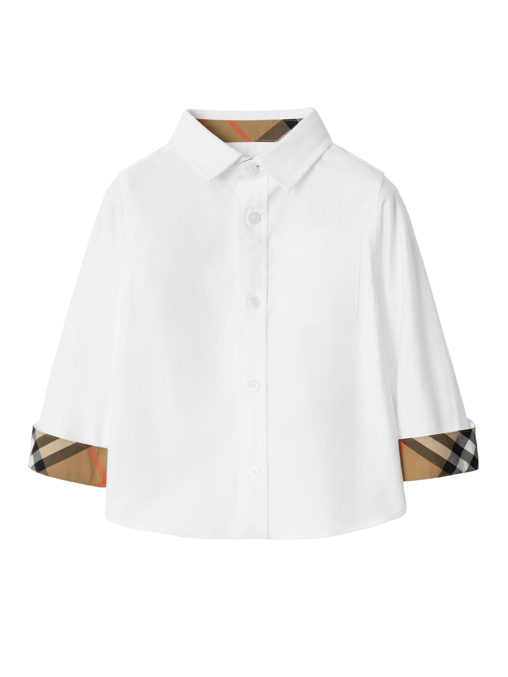 Burberry Baby Boy's, Little Boy's & Boy's Owen Cotton Button-Front Shirt - White 6 Months