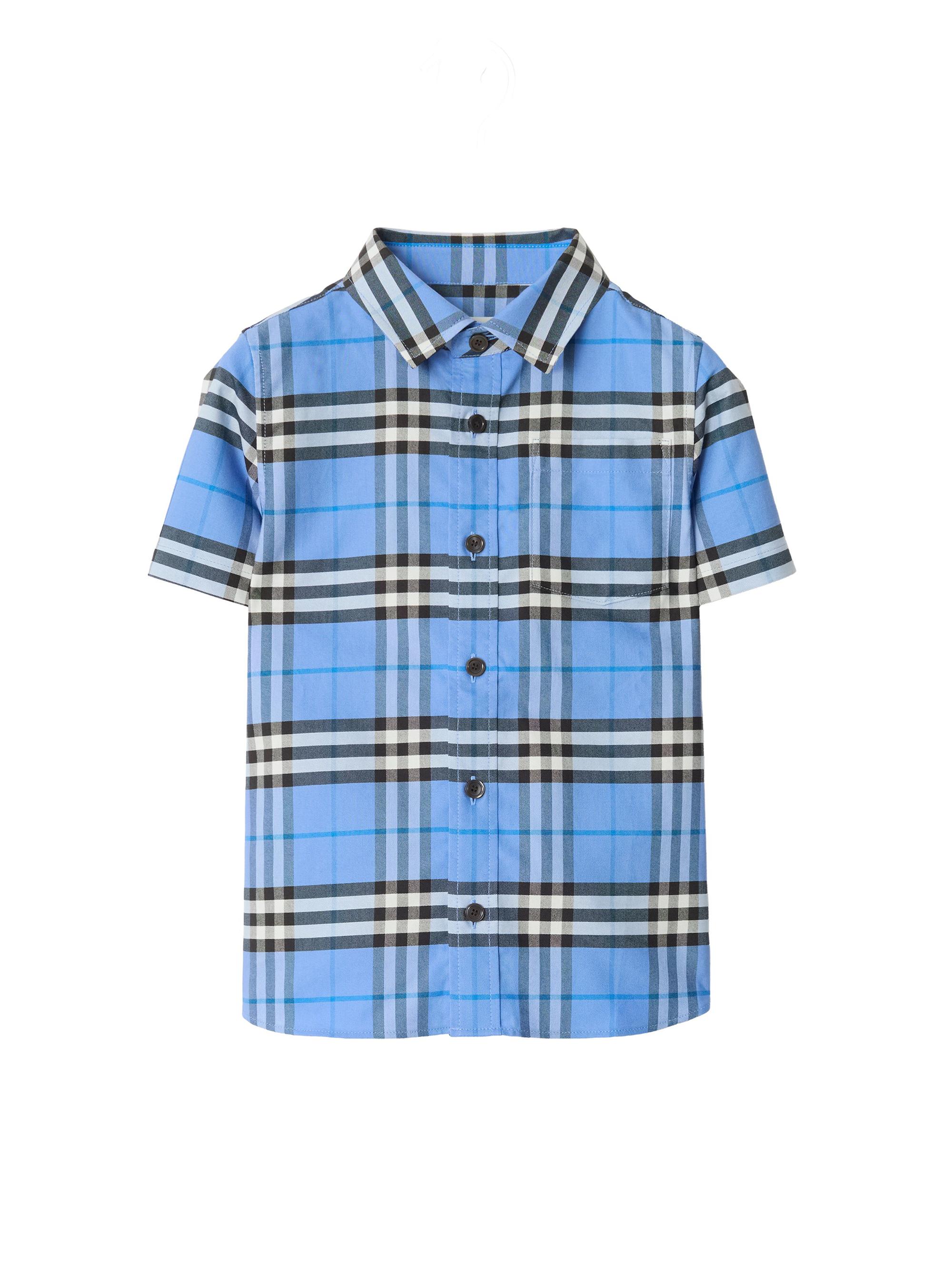 Burberry Baby Boy's,Little Boy's & Boy's Check Short-Sleeve Shirt - Cornflower