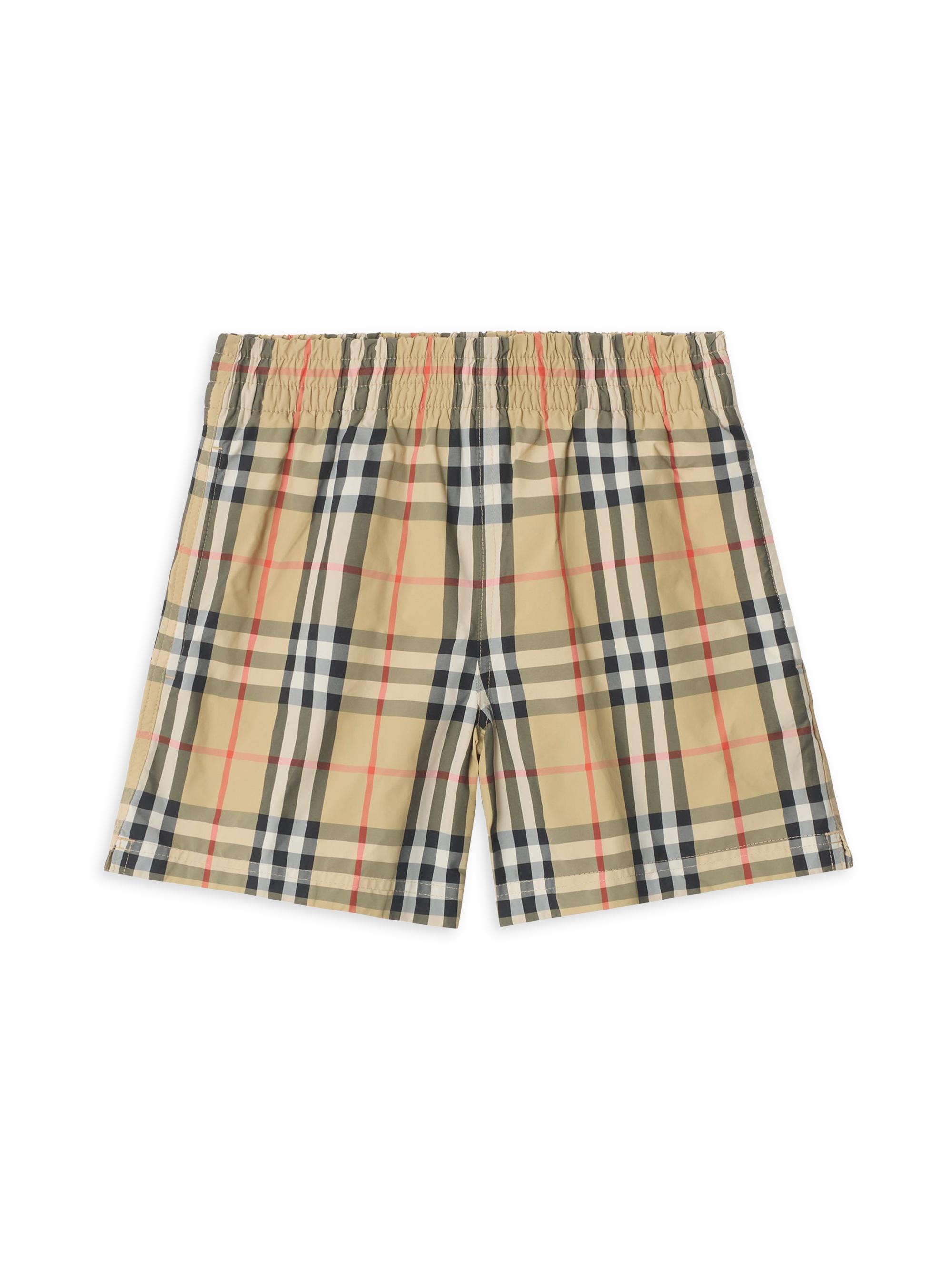 Burberry Baby Boy's, Little Boy's & Boy's Atticus Check Swim Shorts - Sand 6 Months