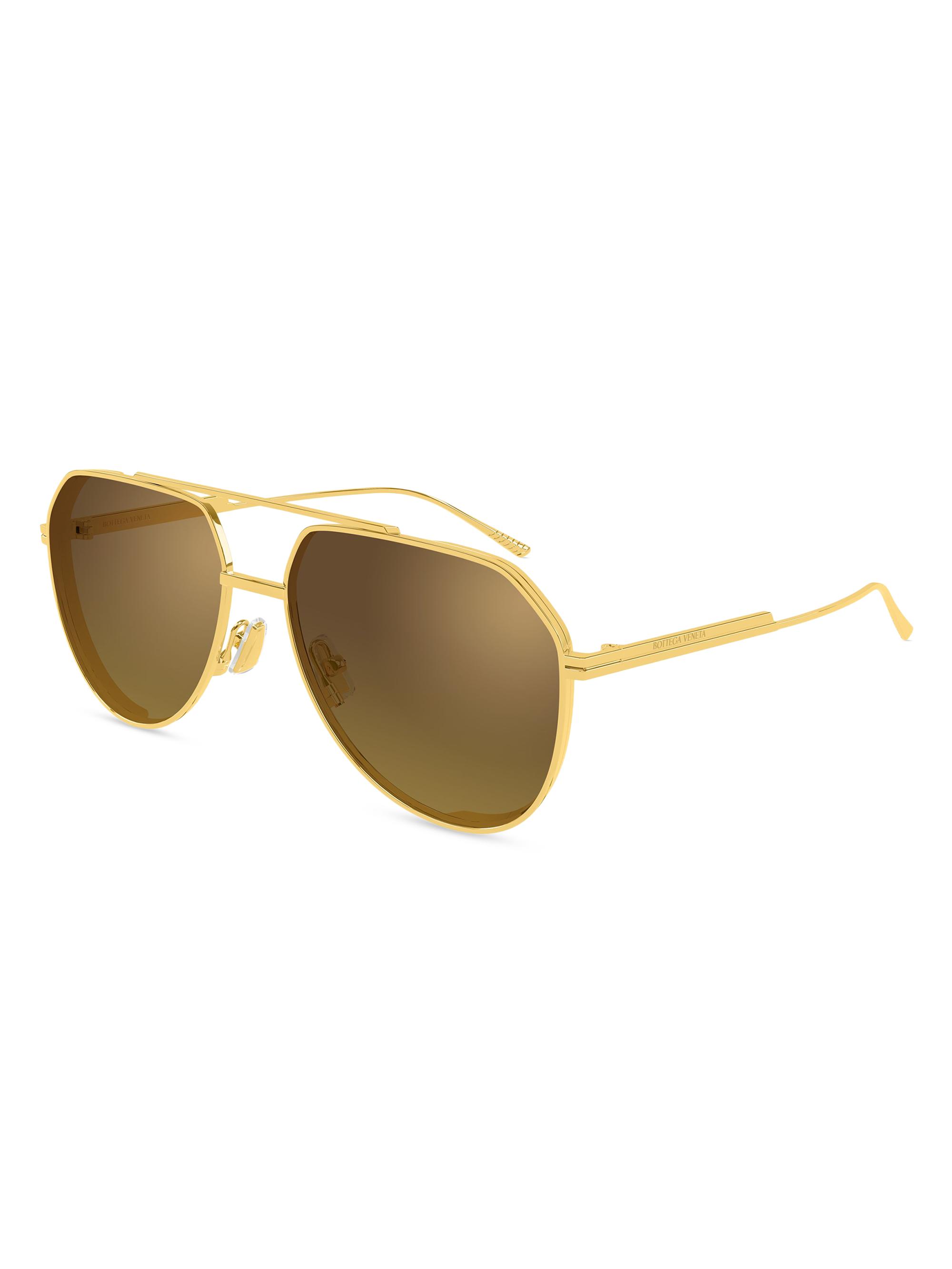 Bottega Veneta Women's Light Ribbon 60MM Pilot Sunglasses - Gold