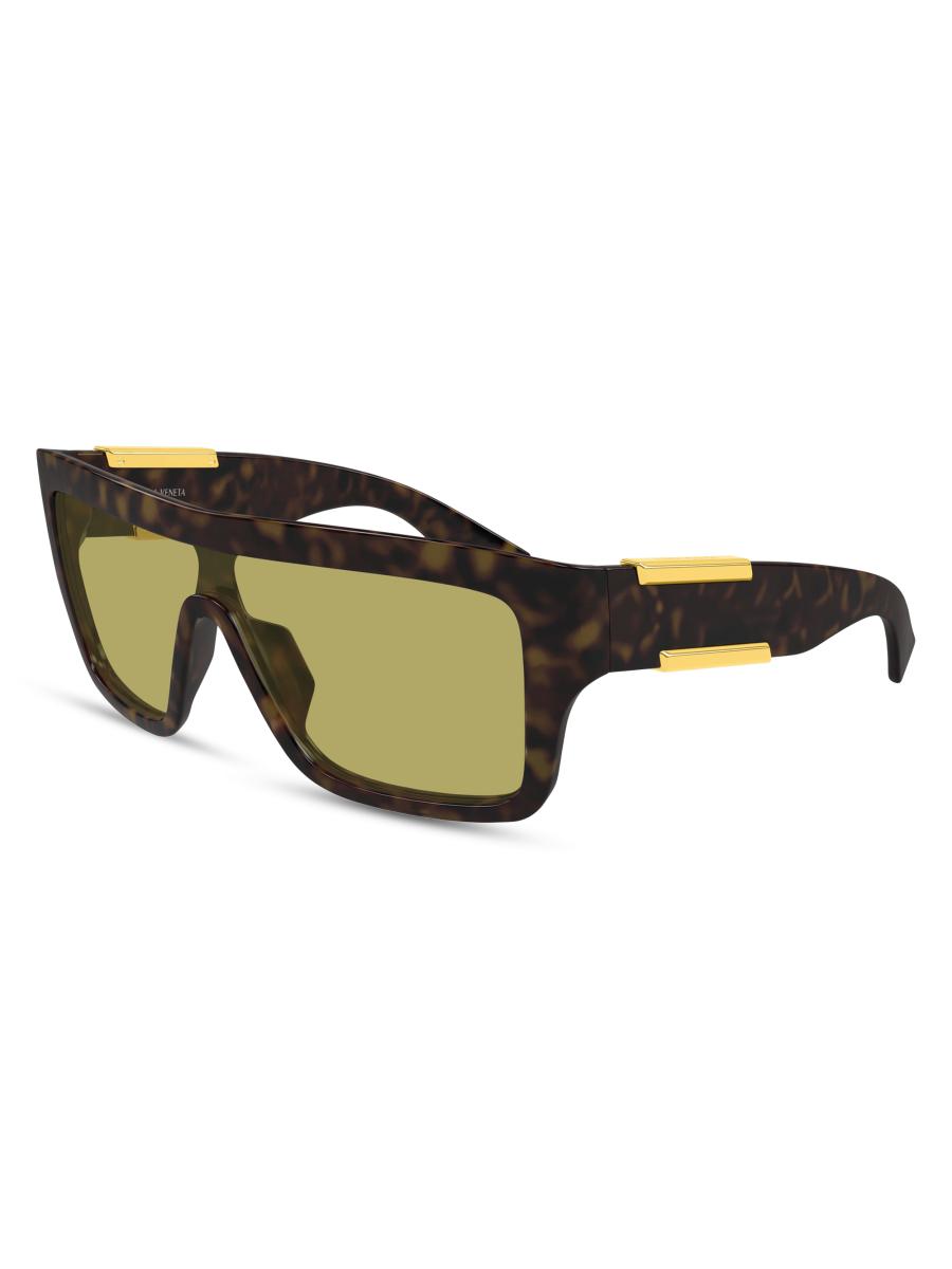 Bottega Veneta Women's Dash Ribbon 99mm Shield Sunglasses In Black