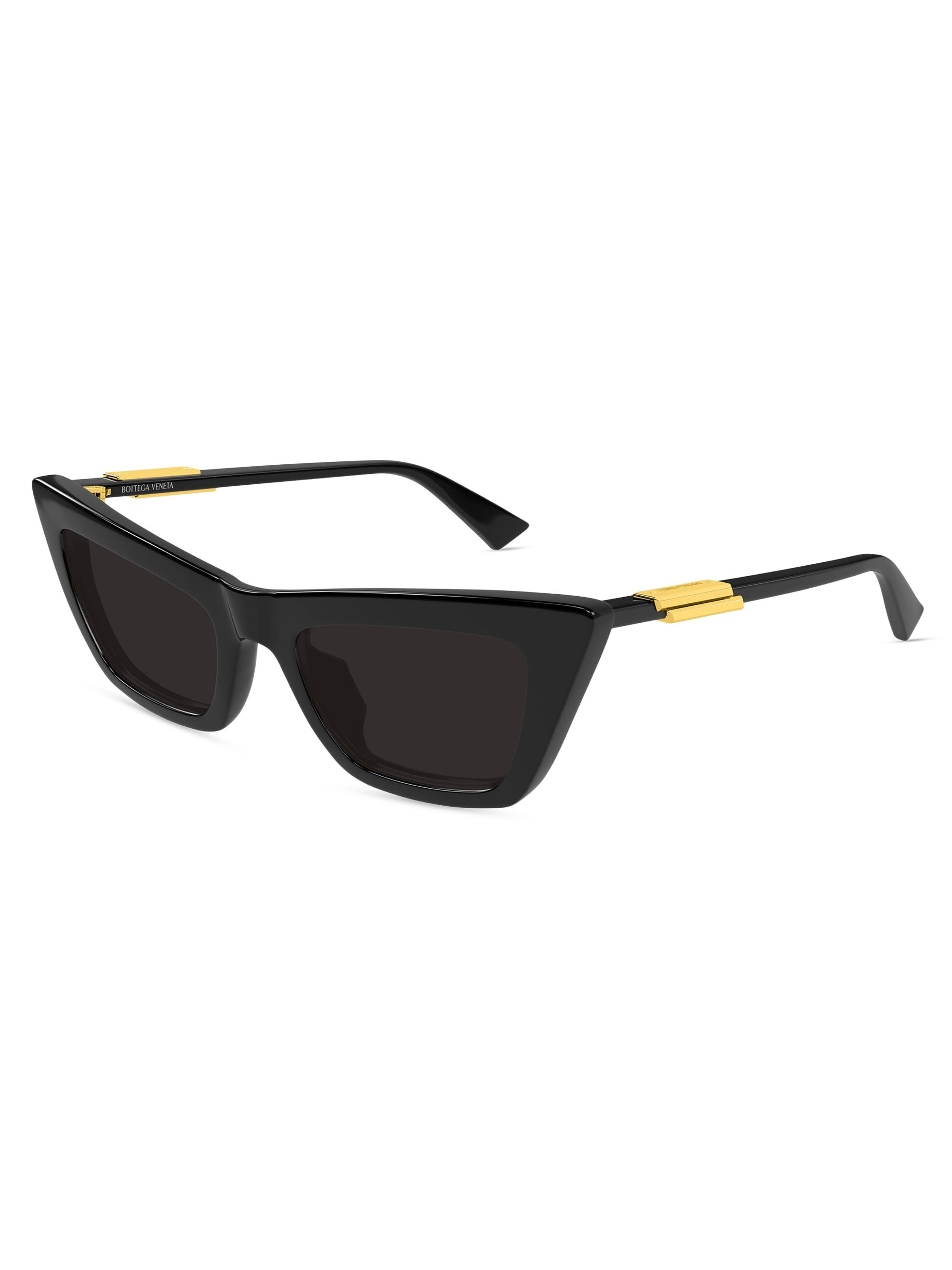 Bottega Veneta Women's Snap Ribbon 53MM Cat-Eye Sunglasses - Black | Thumbnail 3