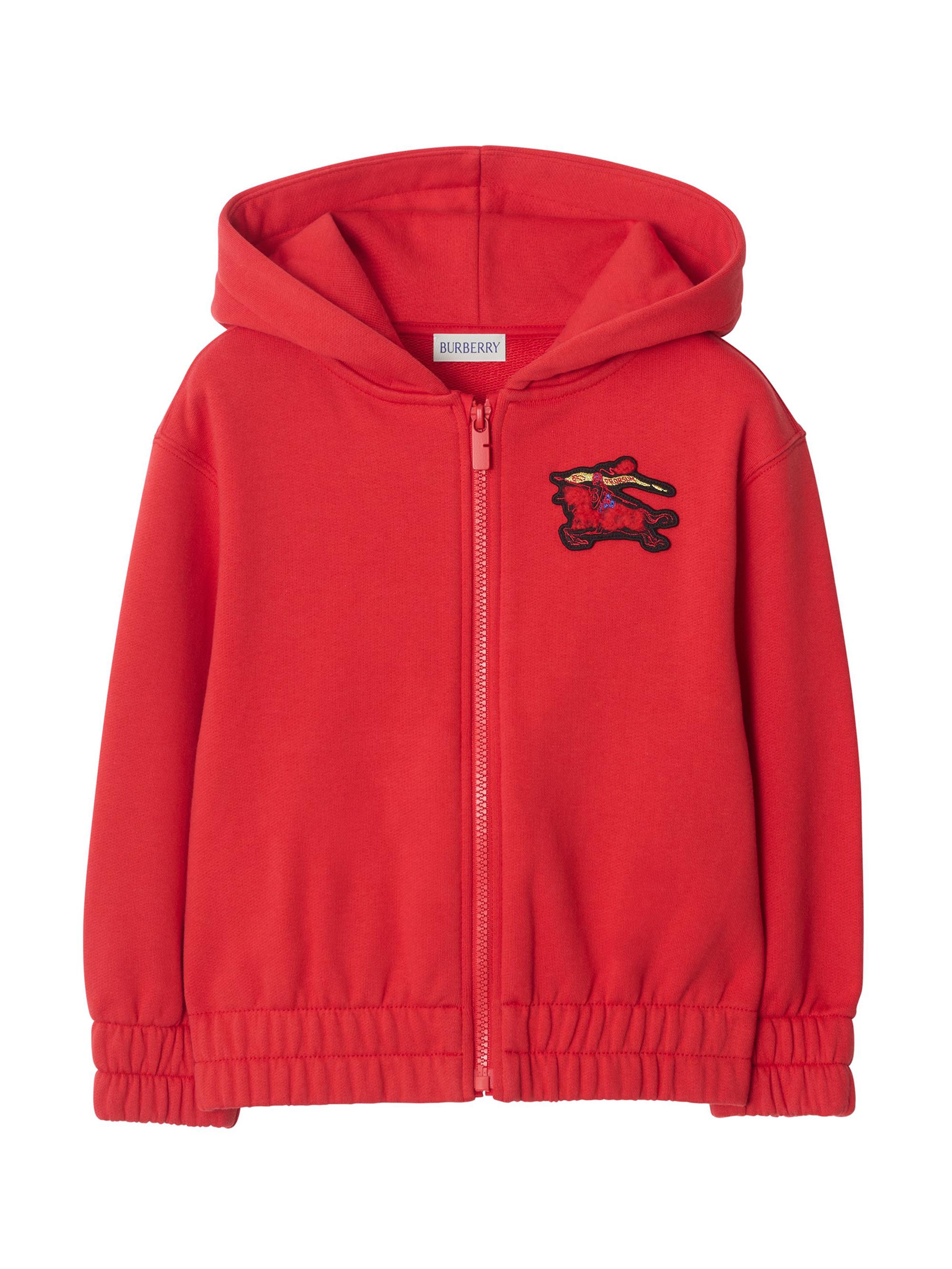 Burberry Little Boy's & Boy's EKD Zip-Up Hoodie - Crayon Red