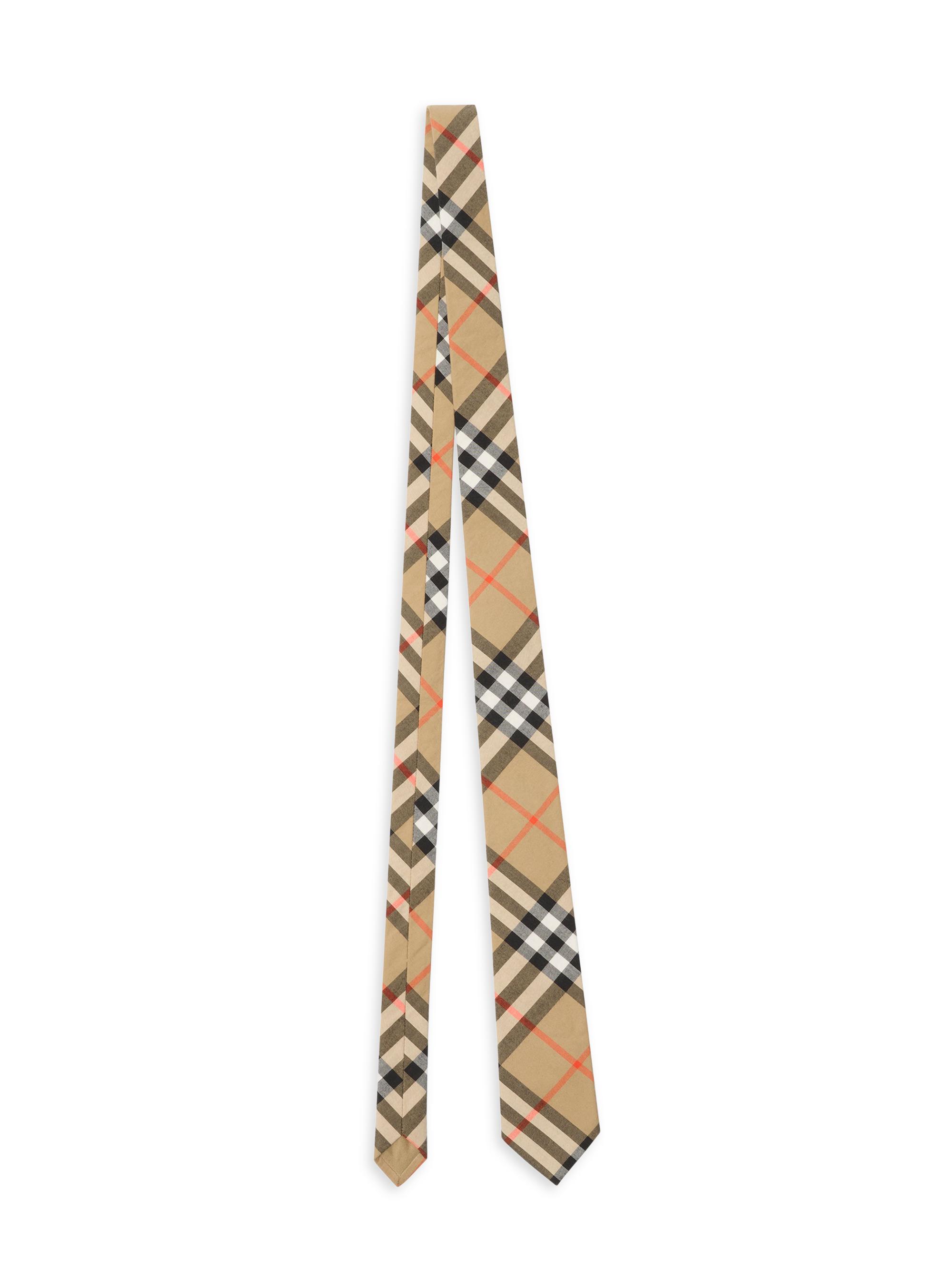 Burberry Boy's Cotton Check Tie - Sand