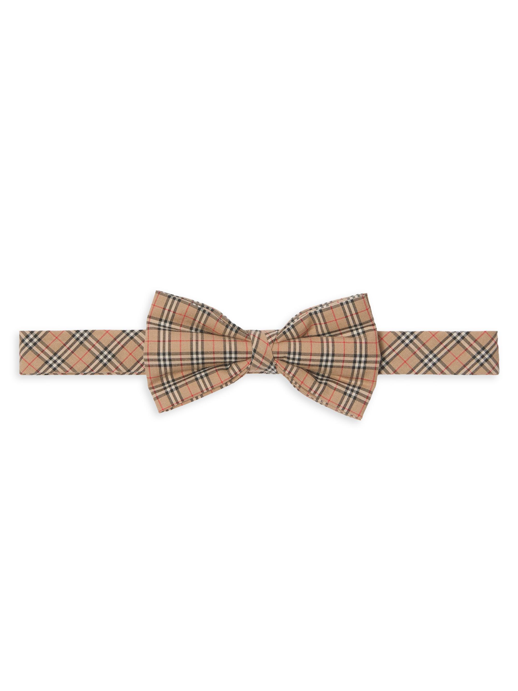 Burberry Boy's Cotton Check Bowtie - Archive Beige