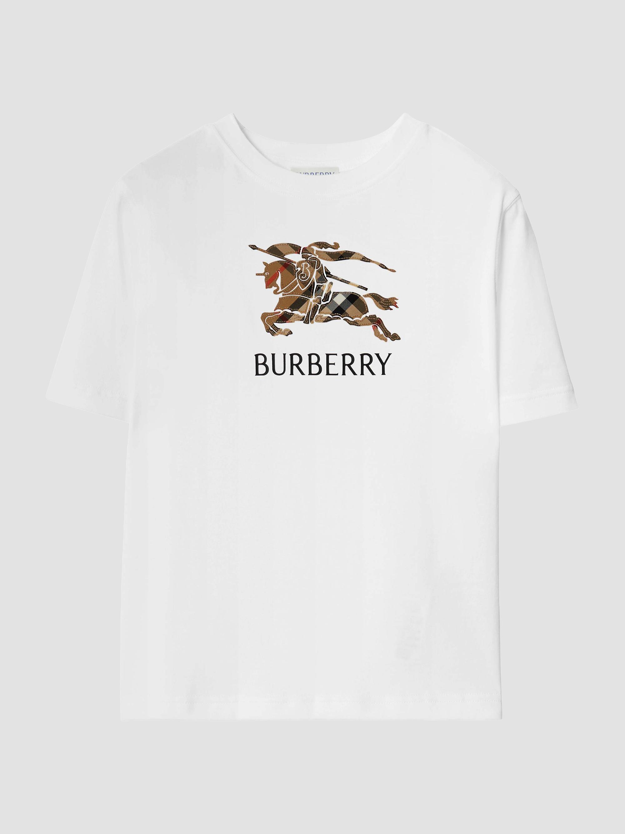 Burberry Little Boy's & Boy's Check EKD T-Shirt - White | Thumbnail 3