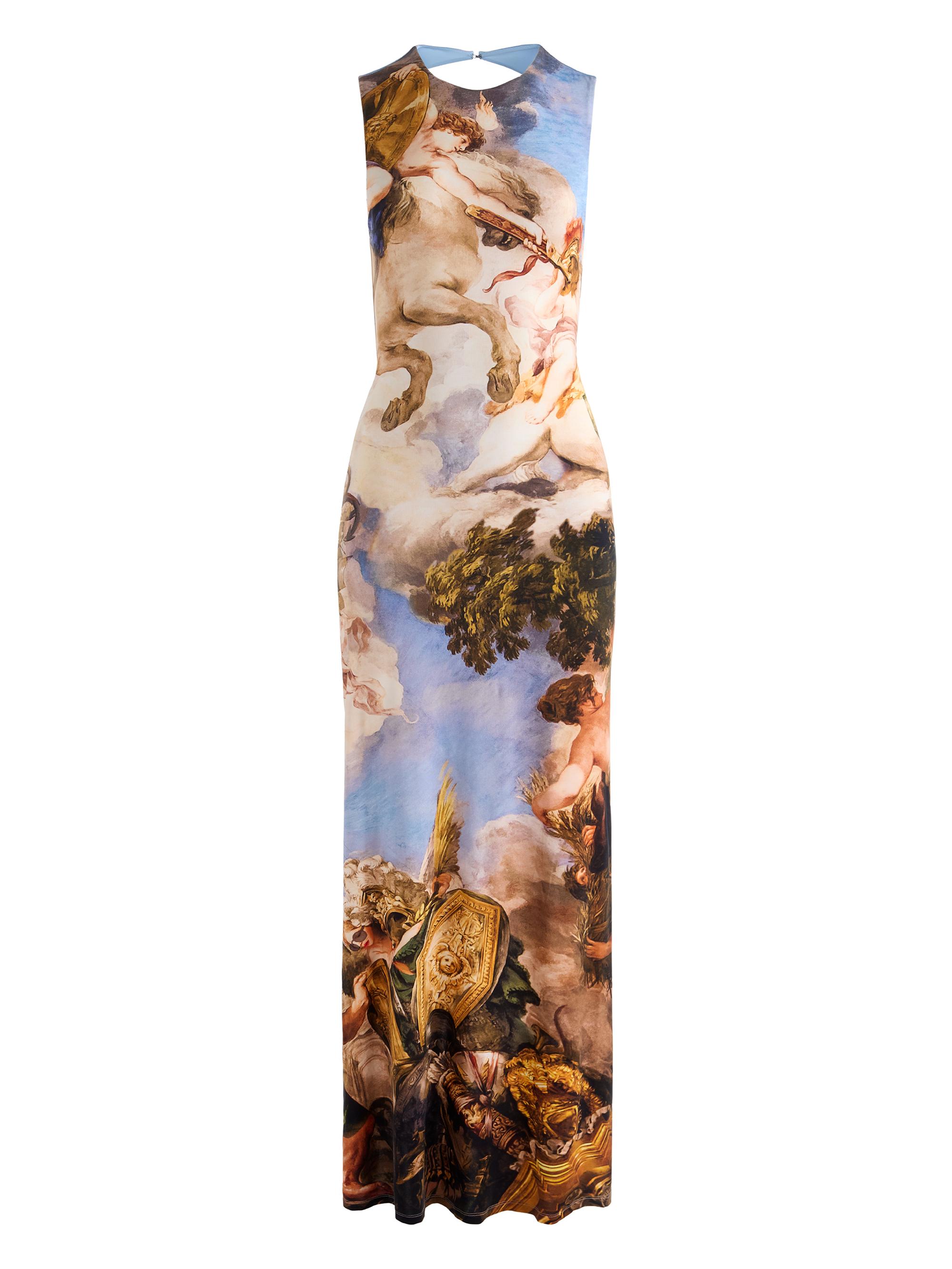 ALICE + OLIVIA Women's Delora Printed Open-Back Maxi Dress - Renaissance Fair