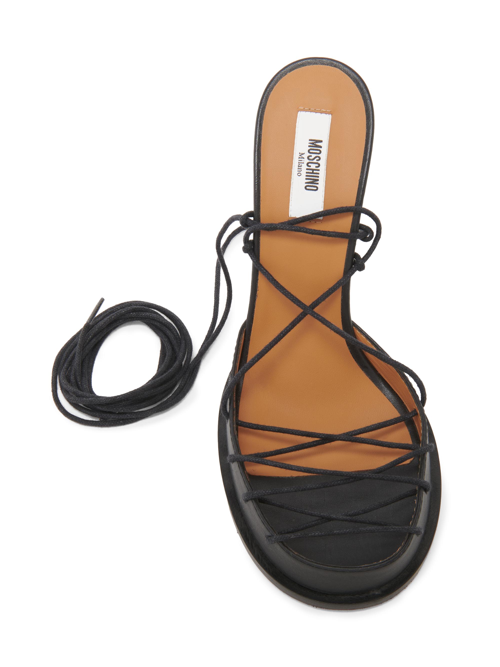 Moschino 105MM Strappy Leather Sandals | Saks Fifth Avenue