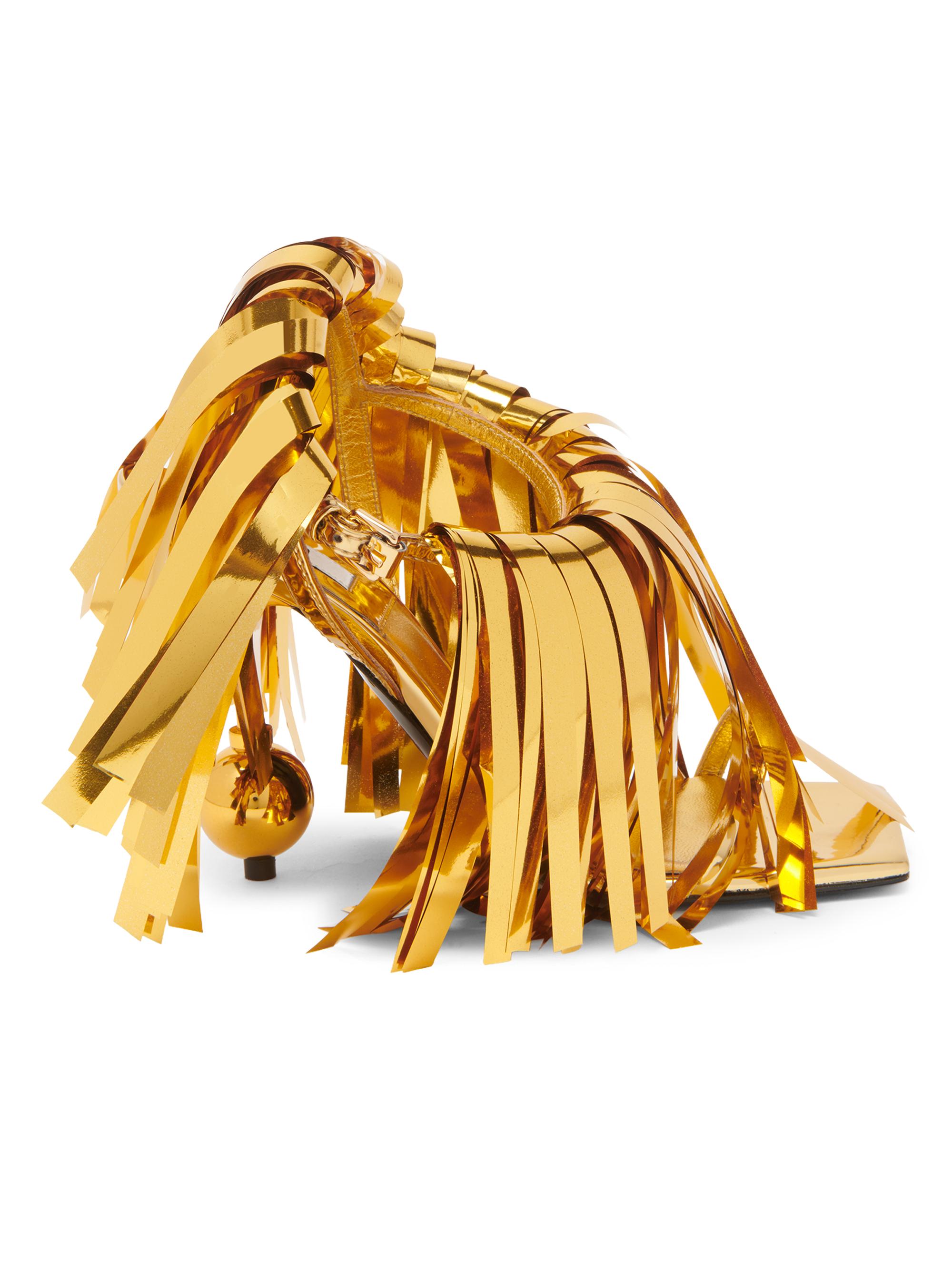 Moschino Women's 0MM Fringed Sandals - Gold