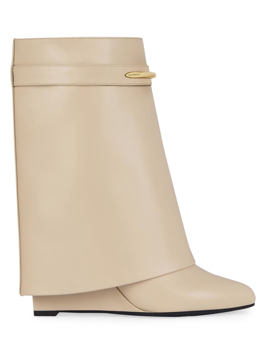 Givenchy Women's Shark Ankle Boots In Leather In Sand