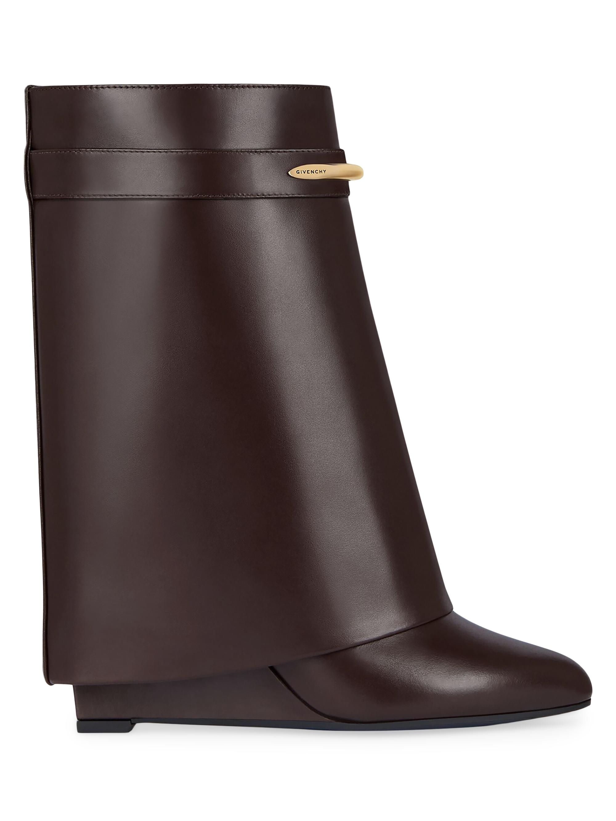 Givenchy Women's Shark Ankle Boots in Leather - Ebony Brown