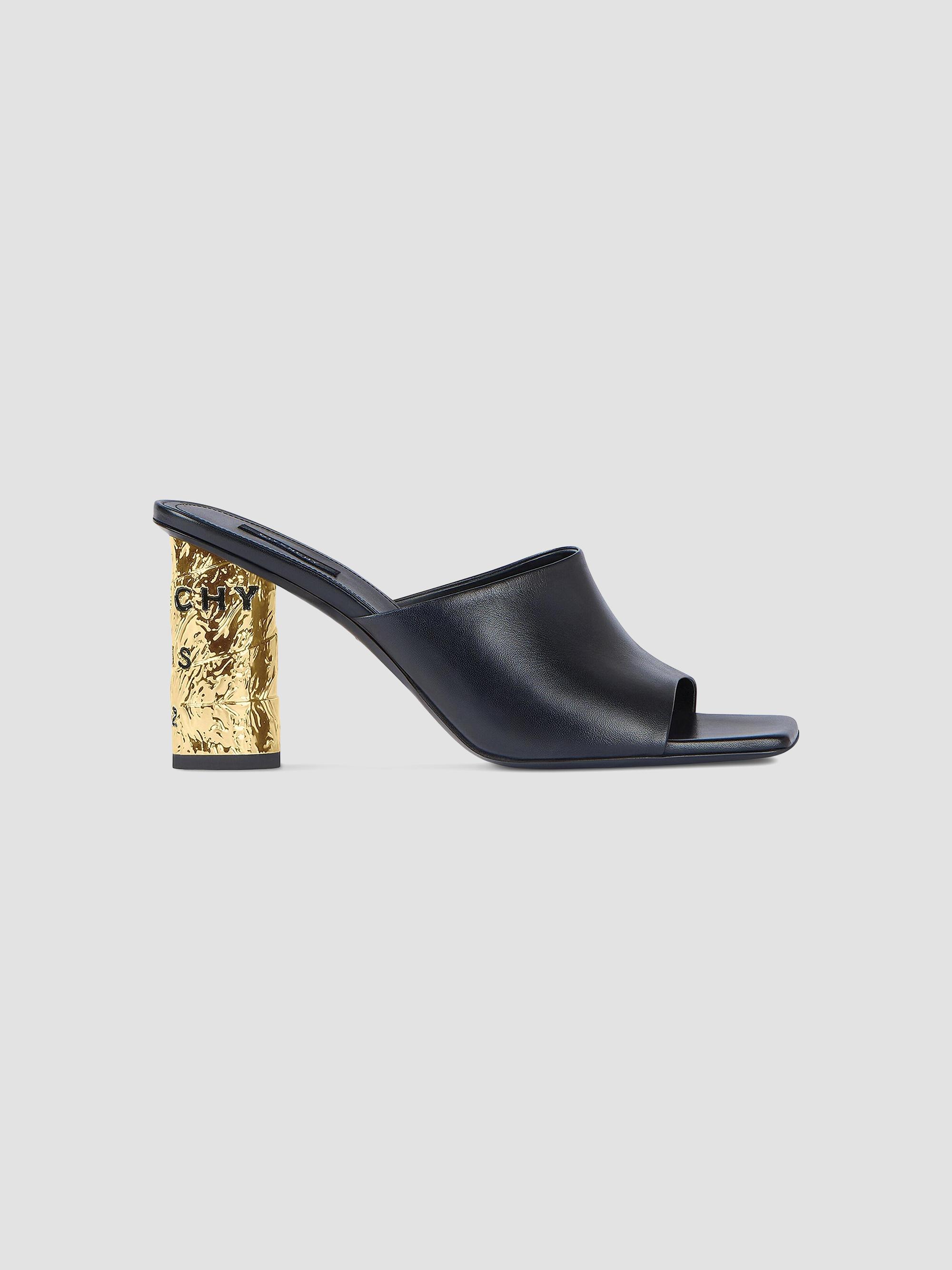 Givenchy Women's Tape Heeled Mules in Leather - Black | Thumbnail 6