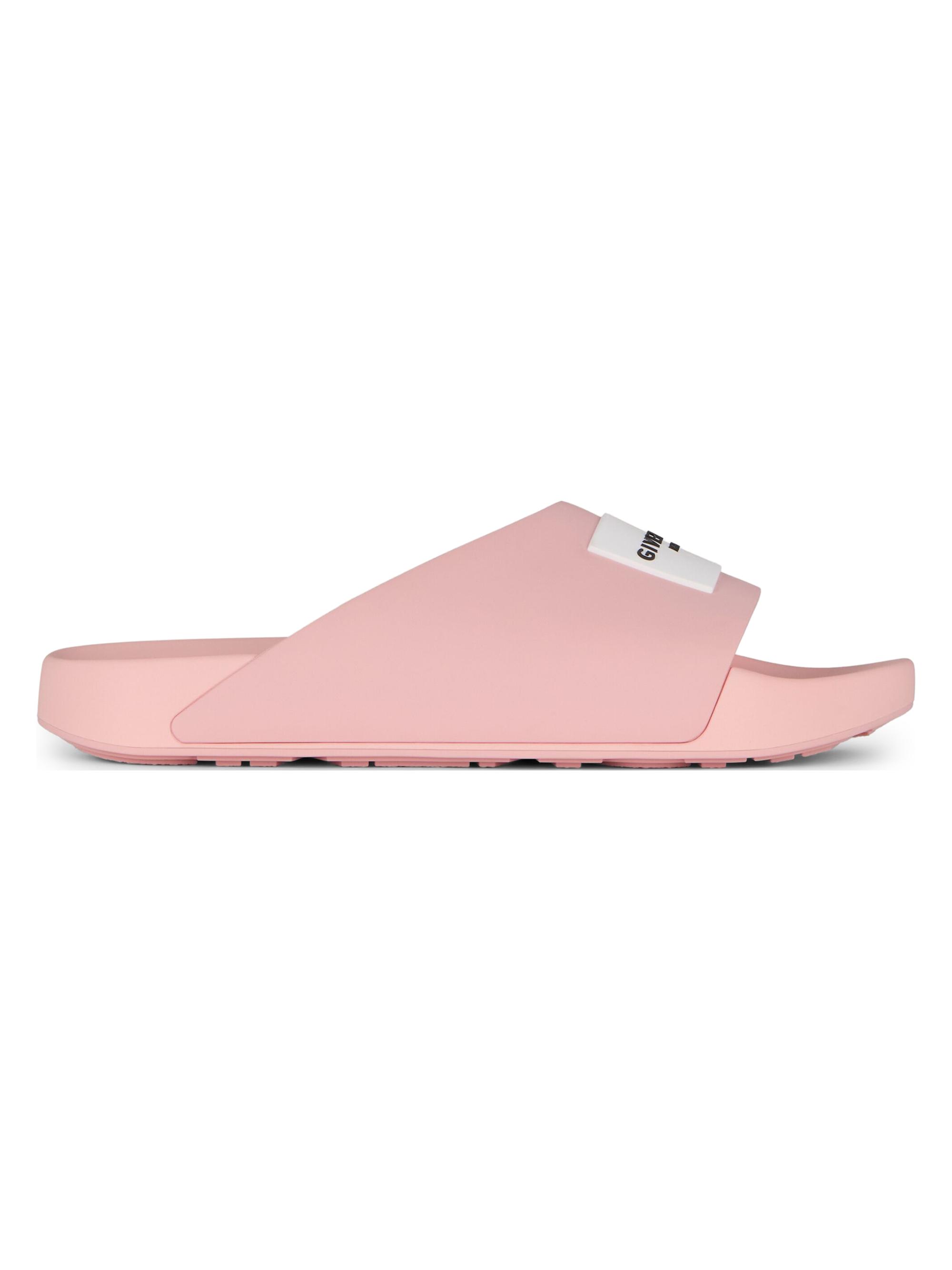 Givenchy Women's Label Flat Mules in Rubber - Blush Pink