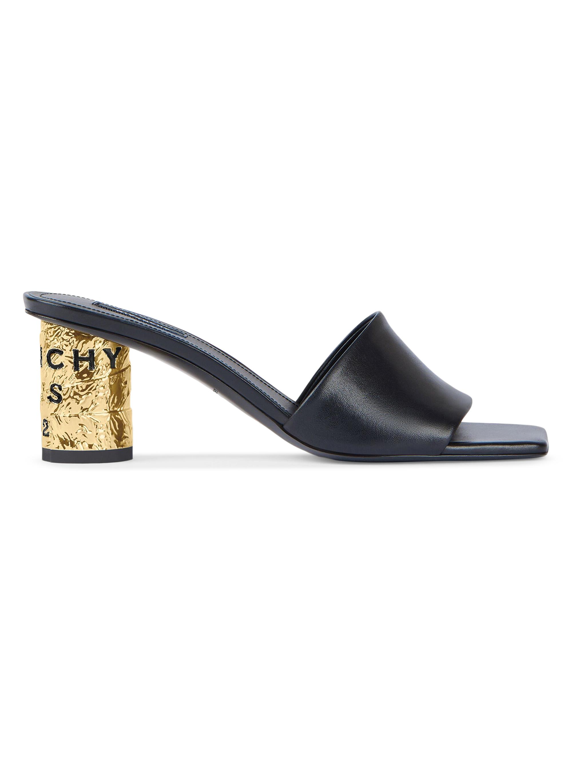 Givenchy Women's Tape Heeled Mules in Leather - Black | Thumbnail 5