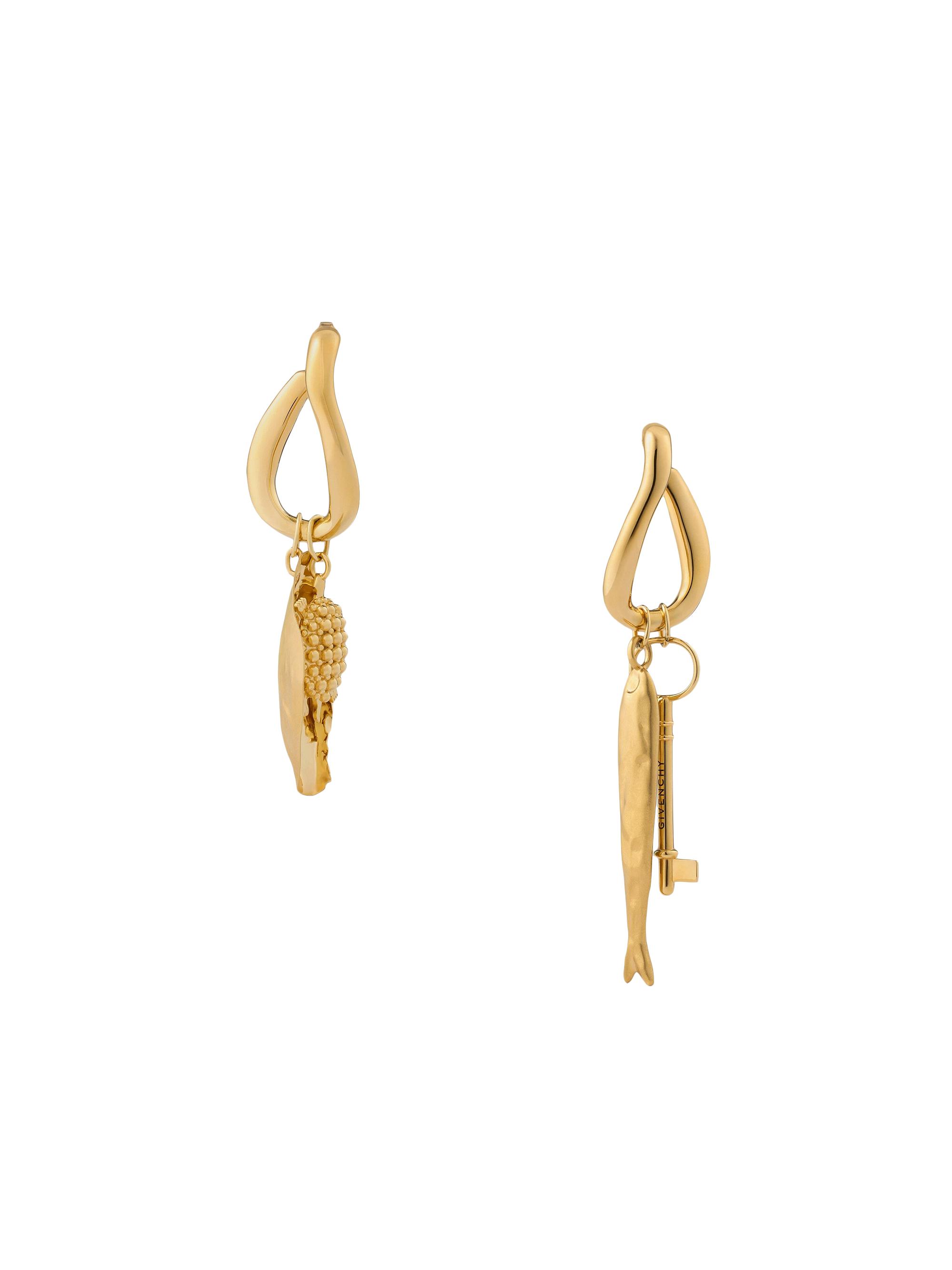 Givenchy Women's Lucky Charms Asymmetric Earrings in Metal - Golden Yellow