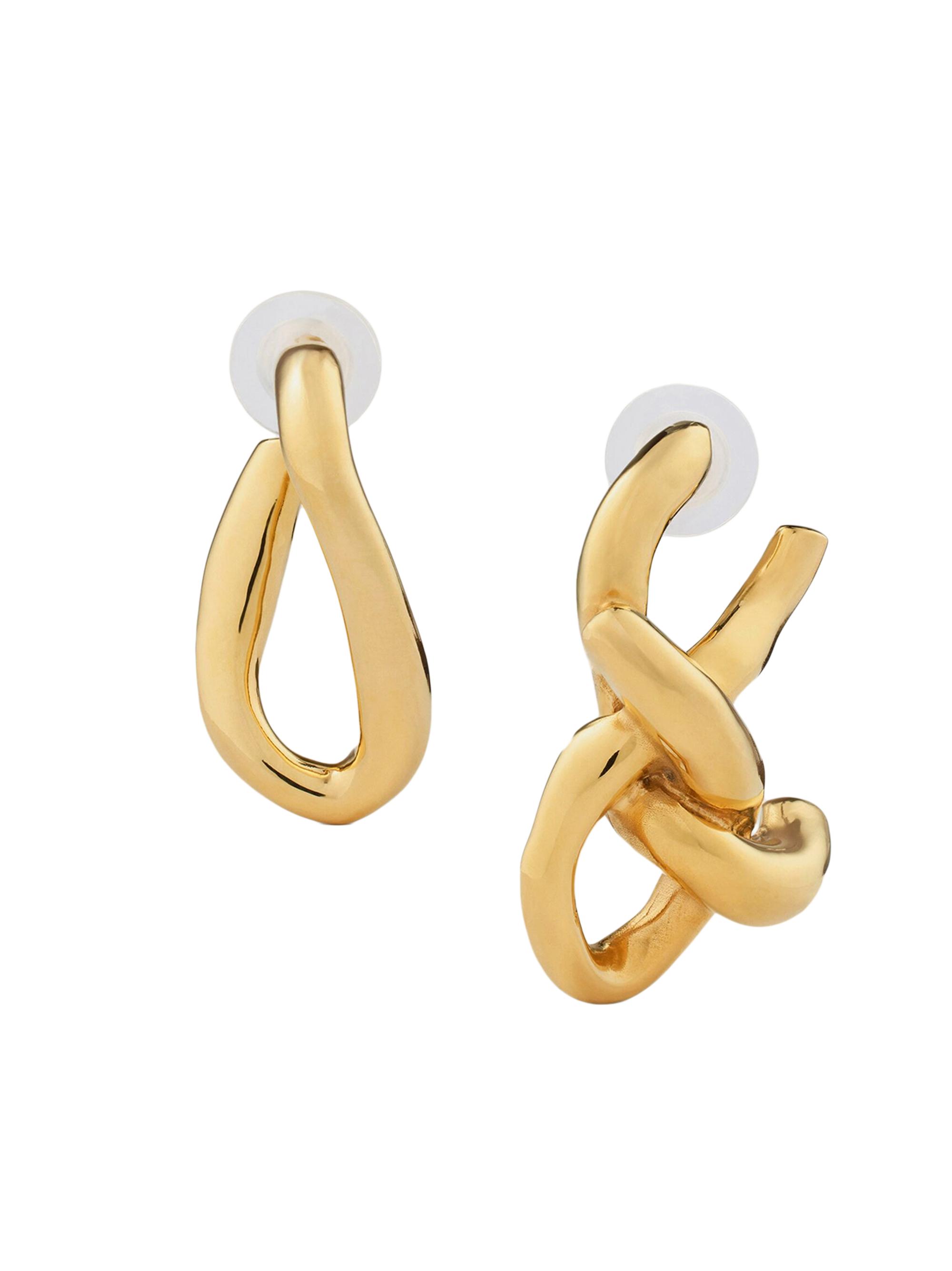 Givenchy Women's Chain Link Asymmetric Earrings in Metal - Golden Yellow