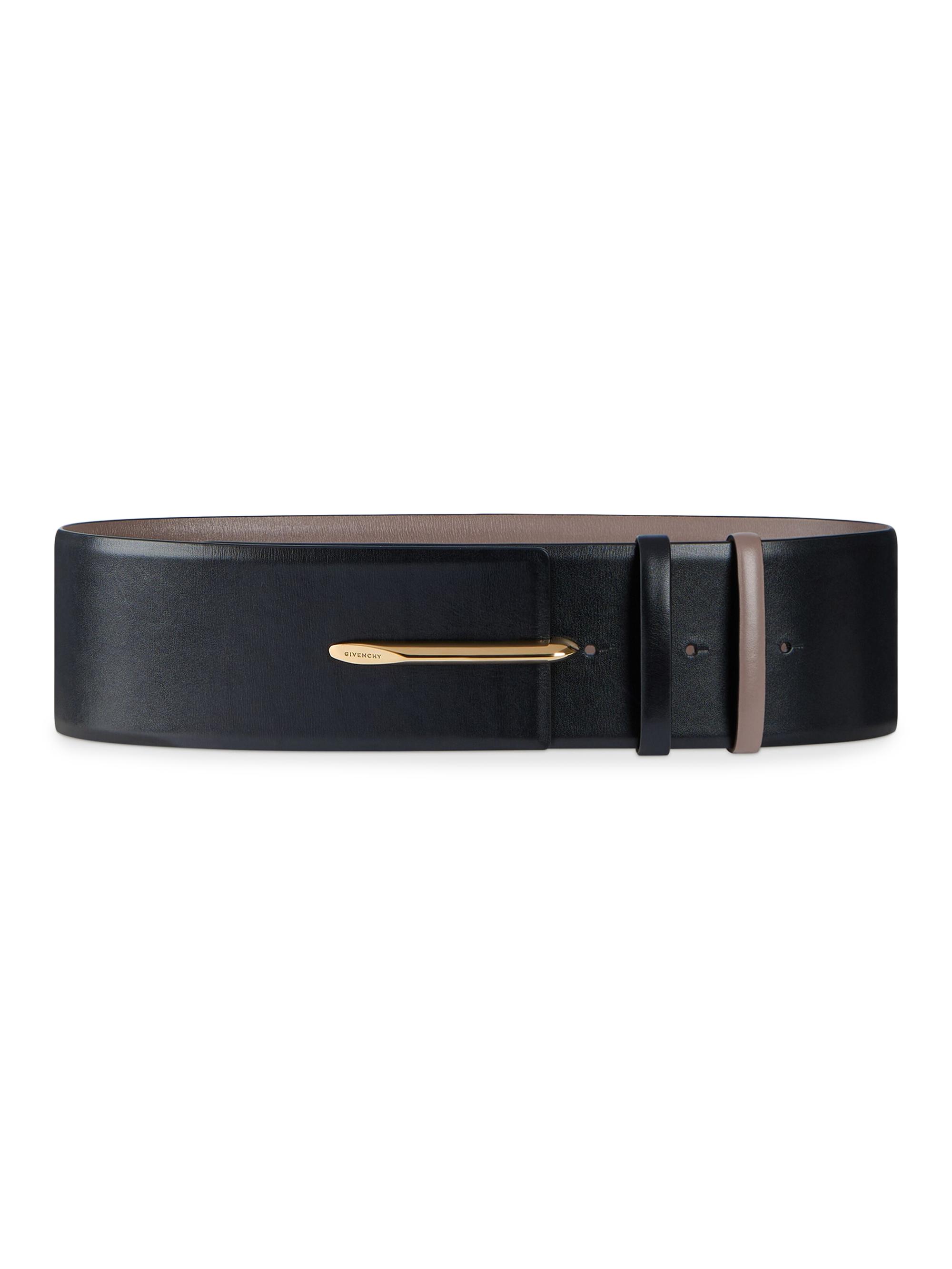 Givenchy Women's Pinch Reversible Belt in Leather - Black White