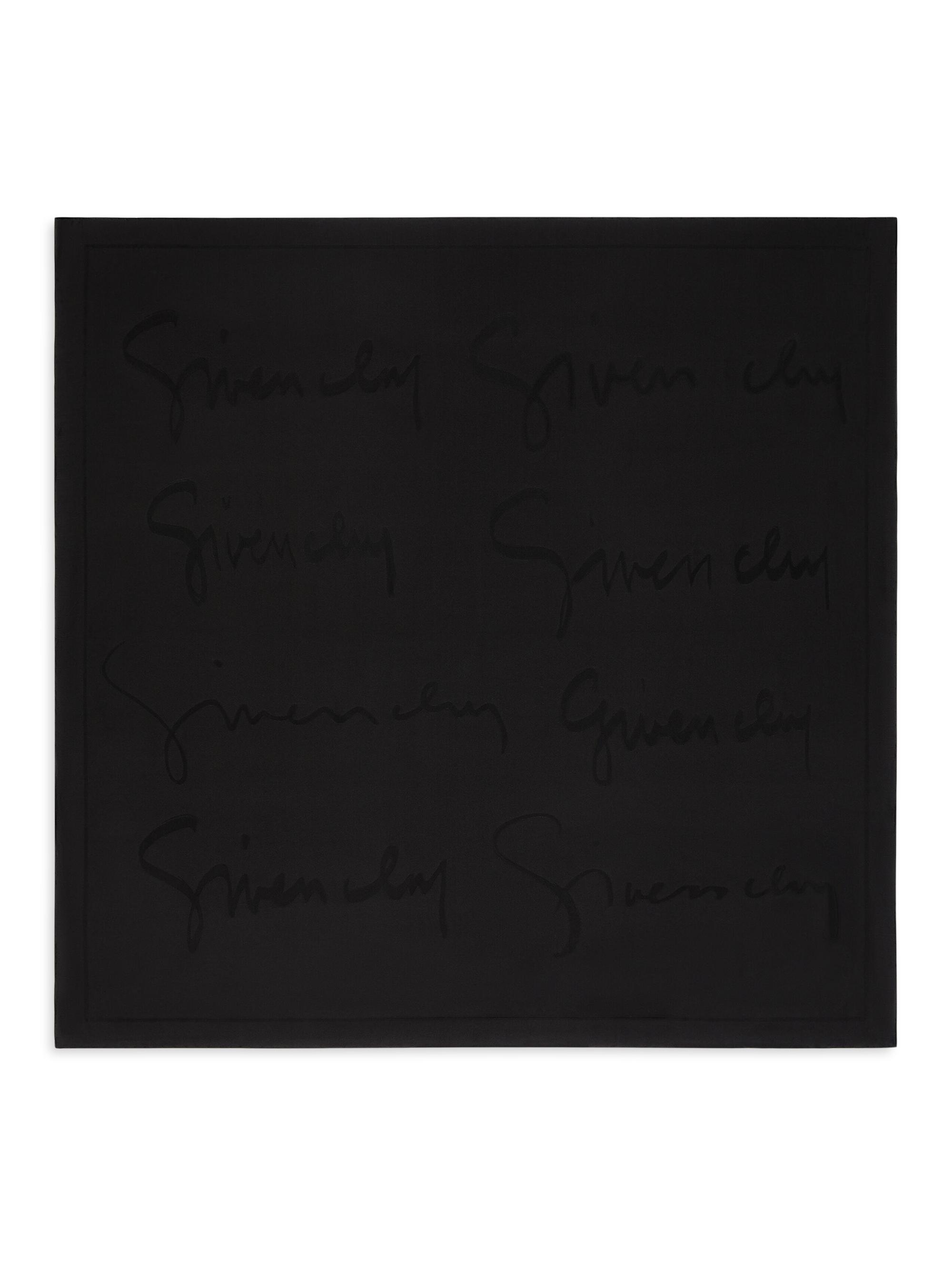 Givenchy Women's Square in Silk Jacquard with Signature - Black