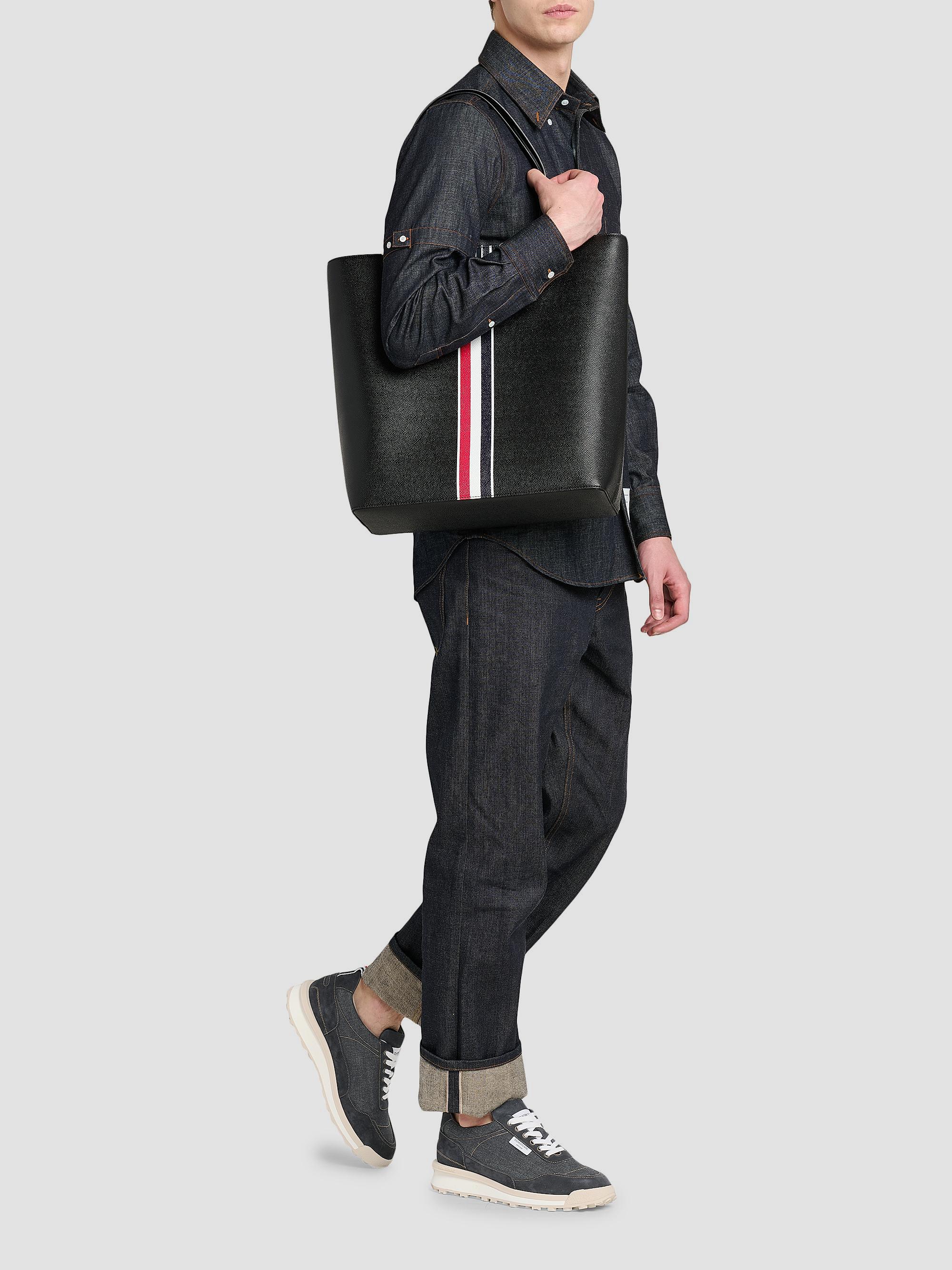 Thom Browne  Alumni Tech Denim Low-Top Sneakers Thom Browne Alumni Tech Denim Low-Top Sneakers | Saks Fifth  main image 2