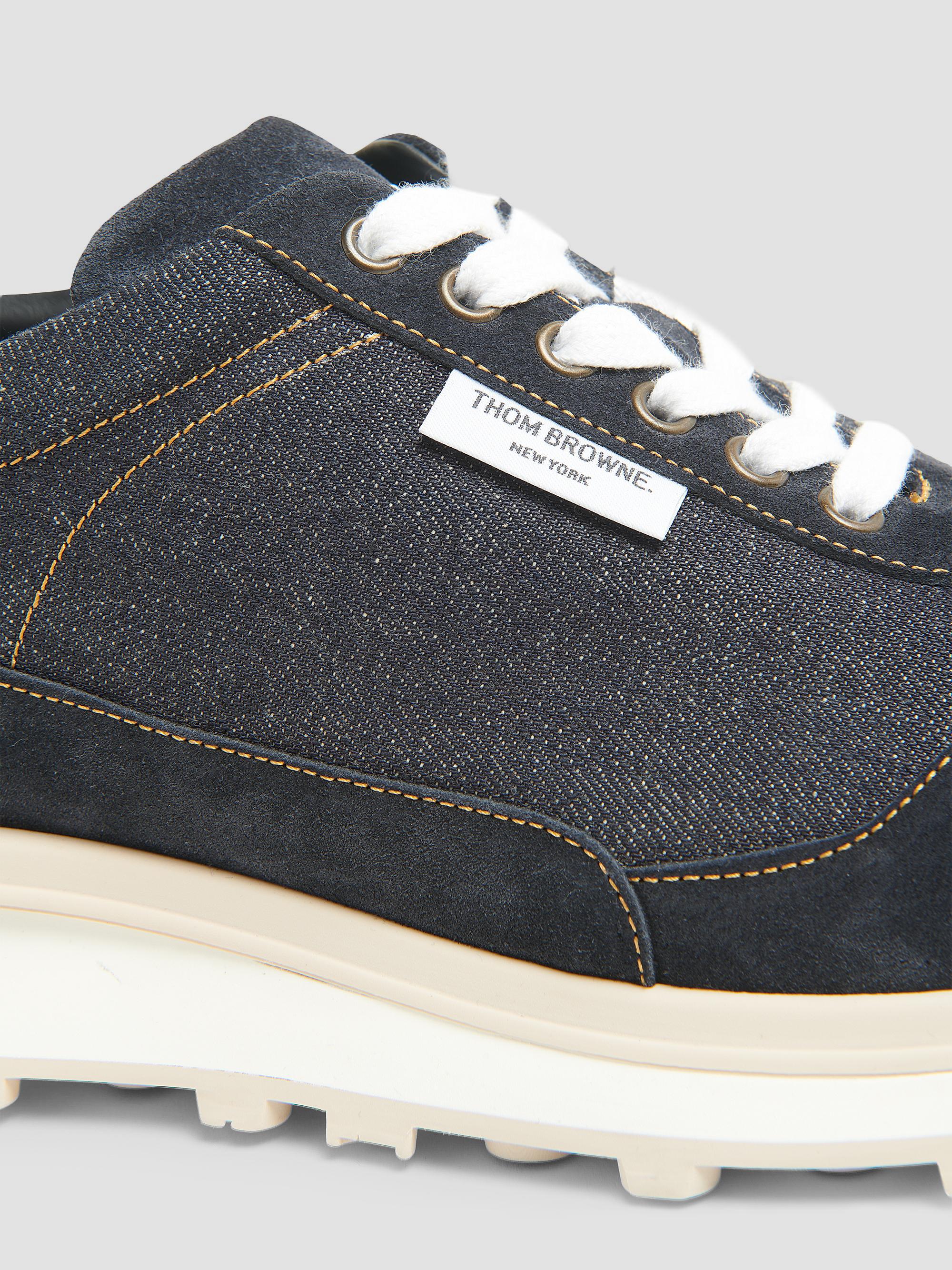 Thom Browne Alumni Tech Denim Low-Top Sneakers | Saks Fifth 