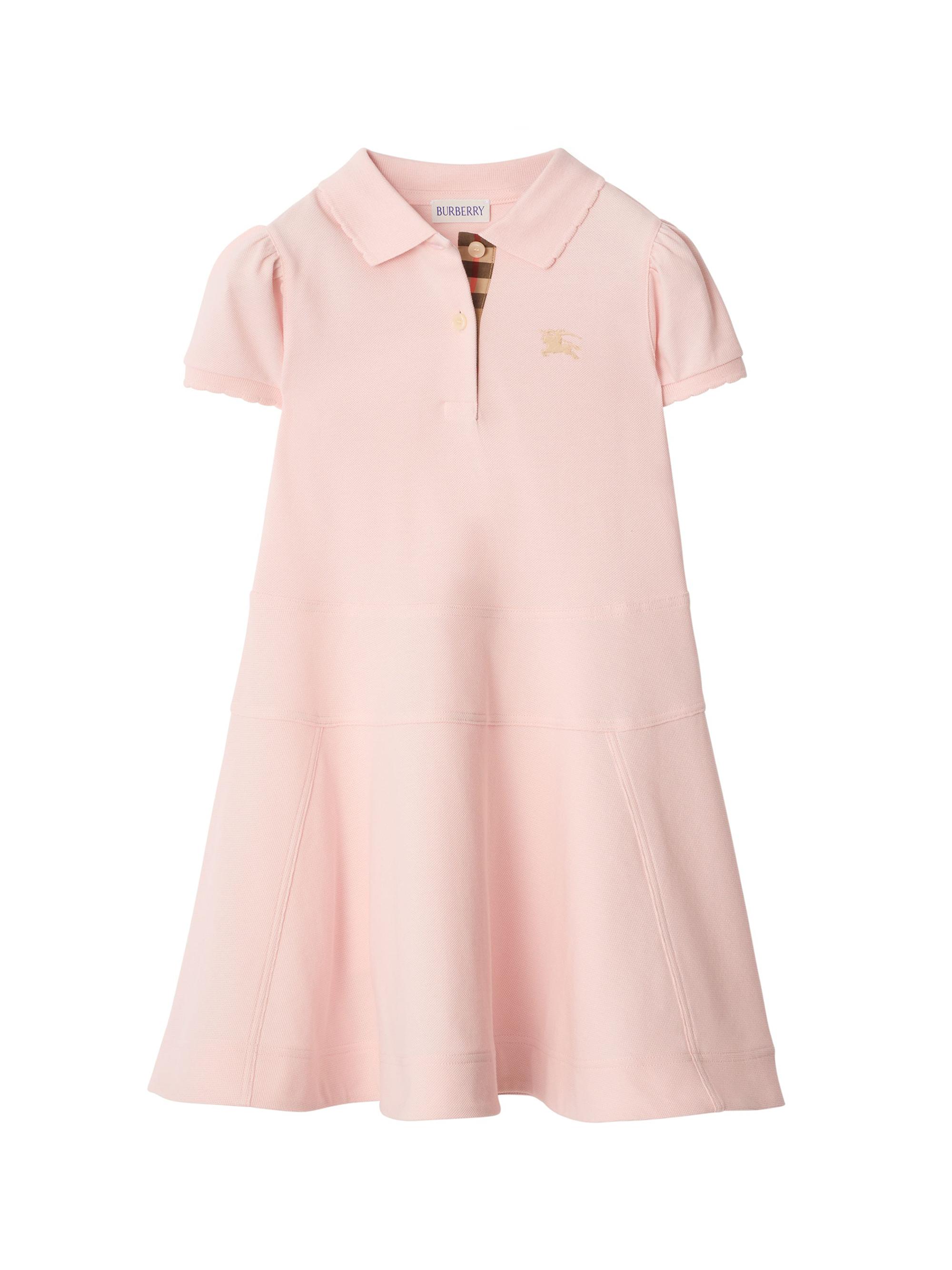 Burberry Baby Girl's, Little Girl's & Girl's Astrid Check Placket Polo Dress - Ice Pink
