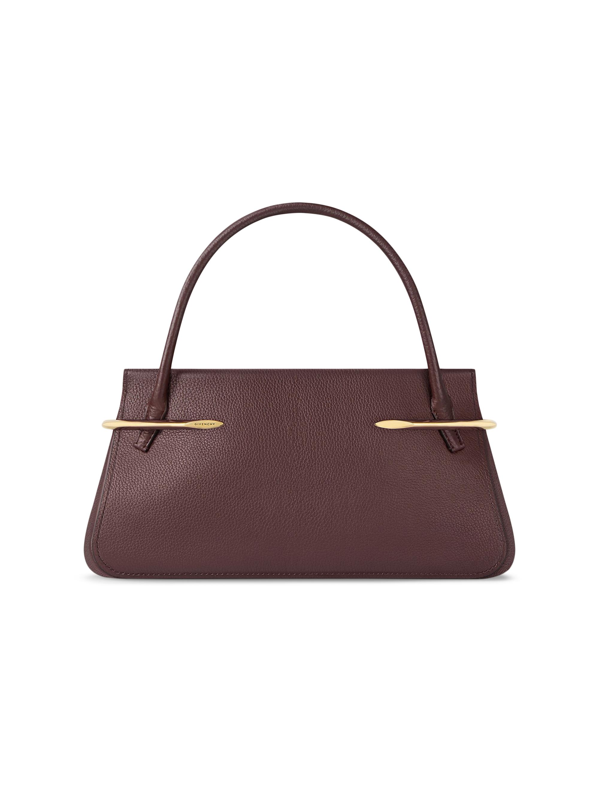 Givenchy Women's  Pinch Top Handle Bag in Grained Leather - Ebony Brown