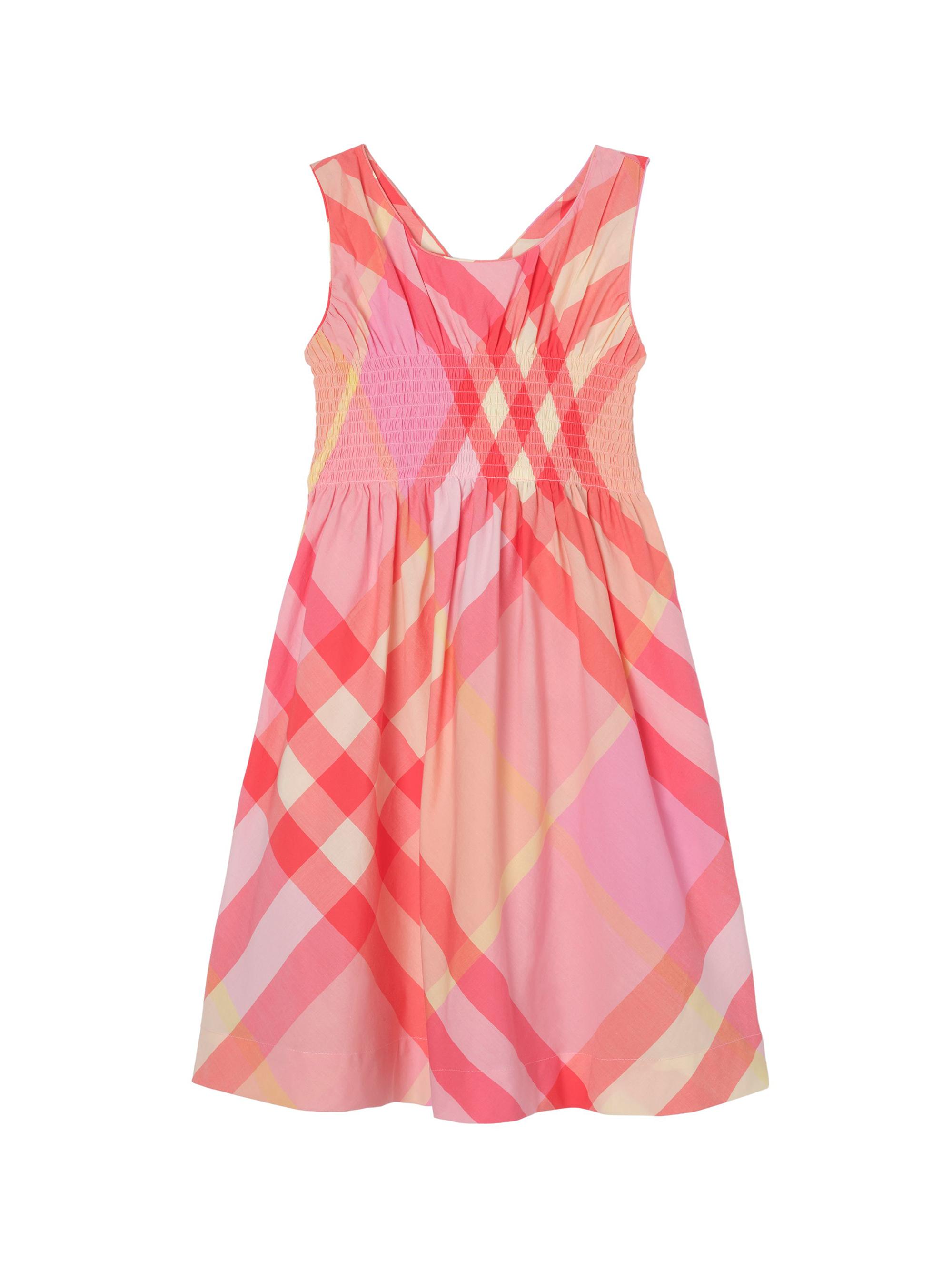 Burberry Little Girl's & Girl's Camie Check Cotton Dress - Strawberry Pink
