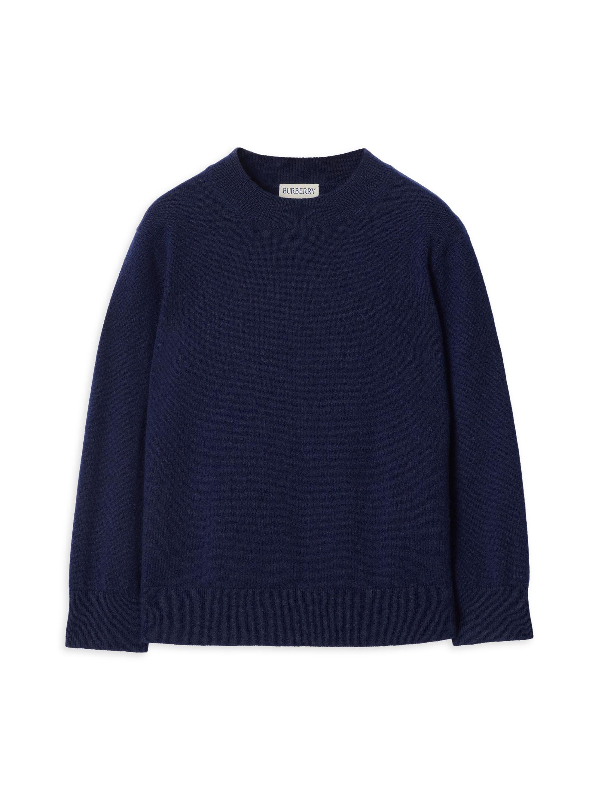 Burberry Baby Boy's, Little Boy's & Boy's Bryce Check Patch Wool-Cashmere Sweater - Navy Black