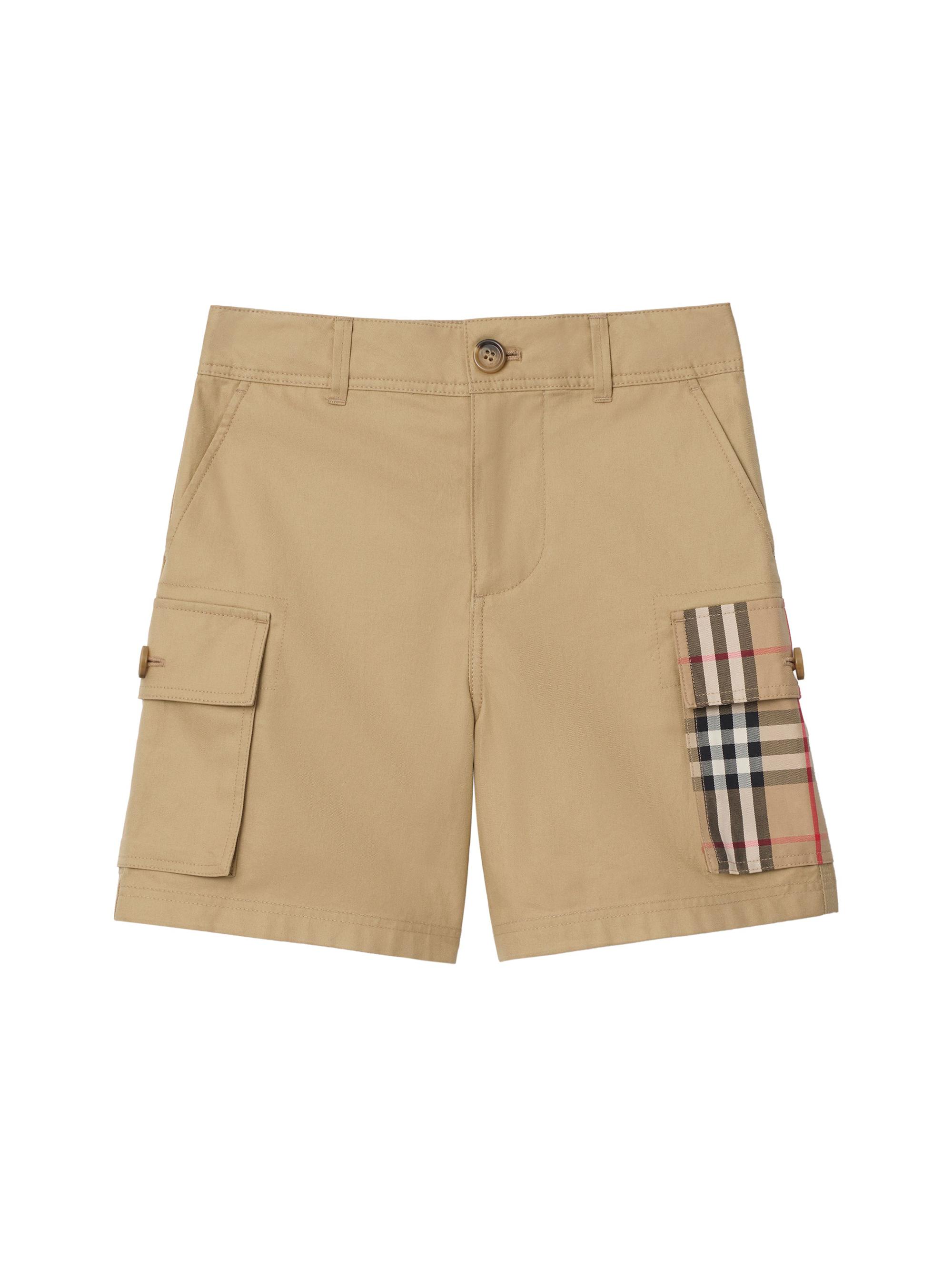 Burberry Baby Boy's, Little Boy's & Boy's Oscar Check Pocket Cargo Shorts - Sand 6 Months