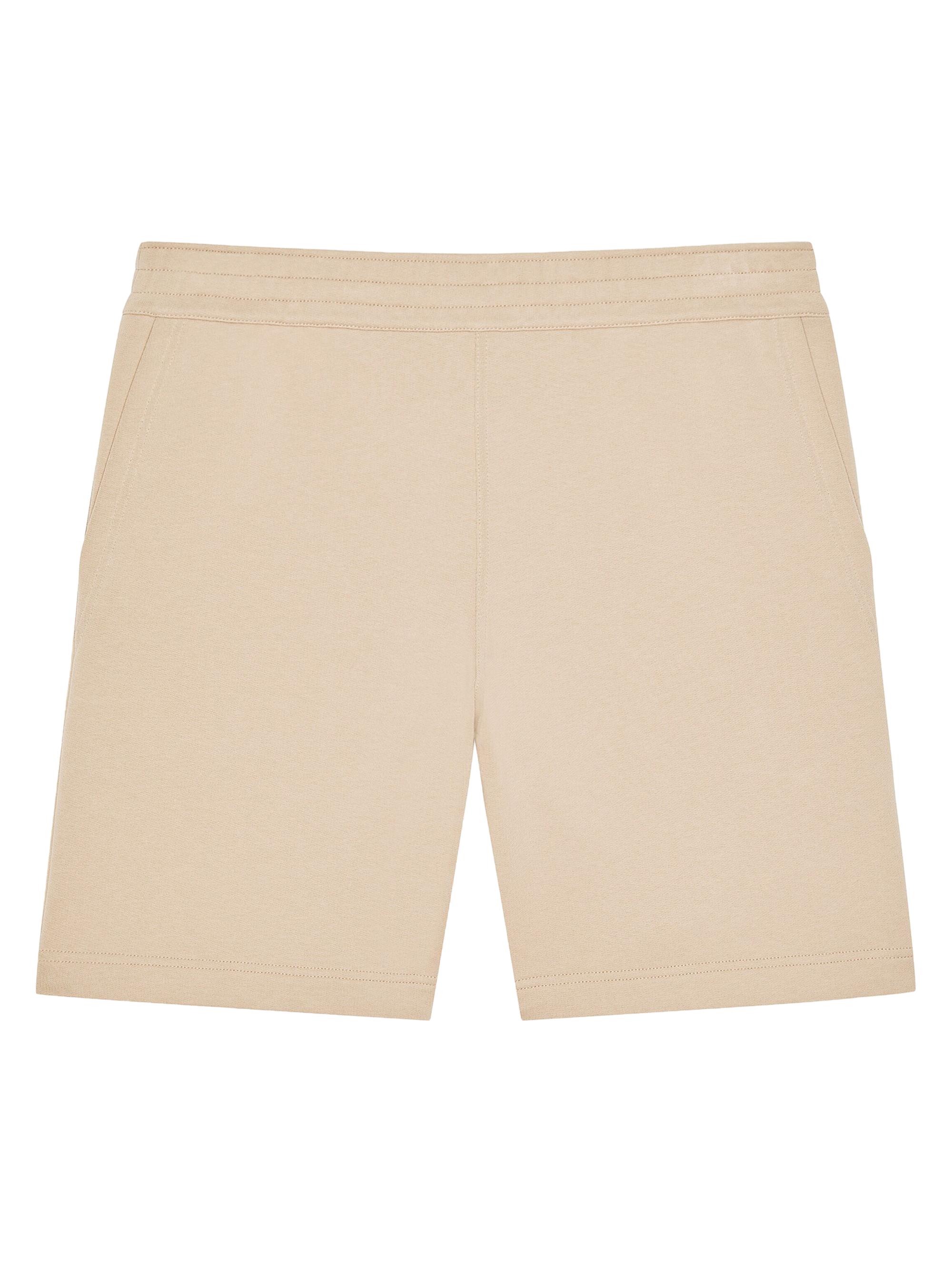 Givenchy Men's Bermuda Shorts in Fleece with Paris Gros Grain - Beige