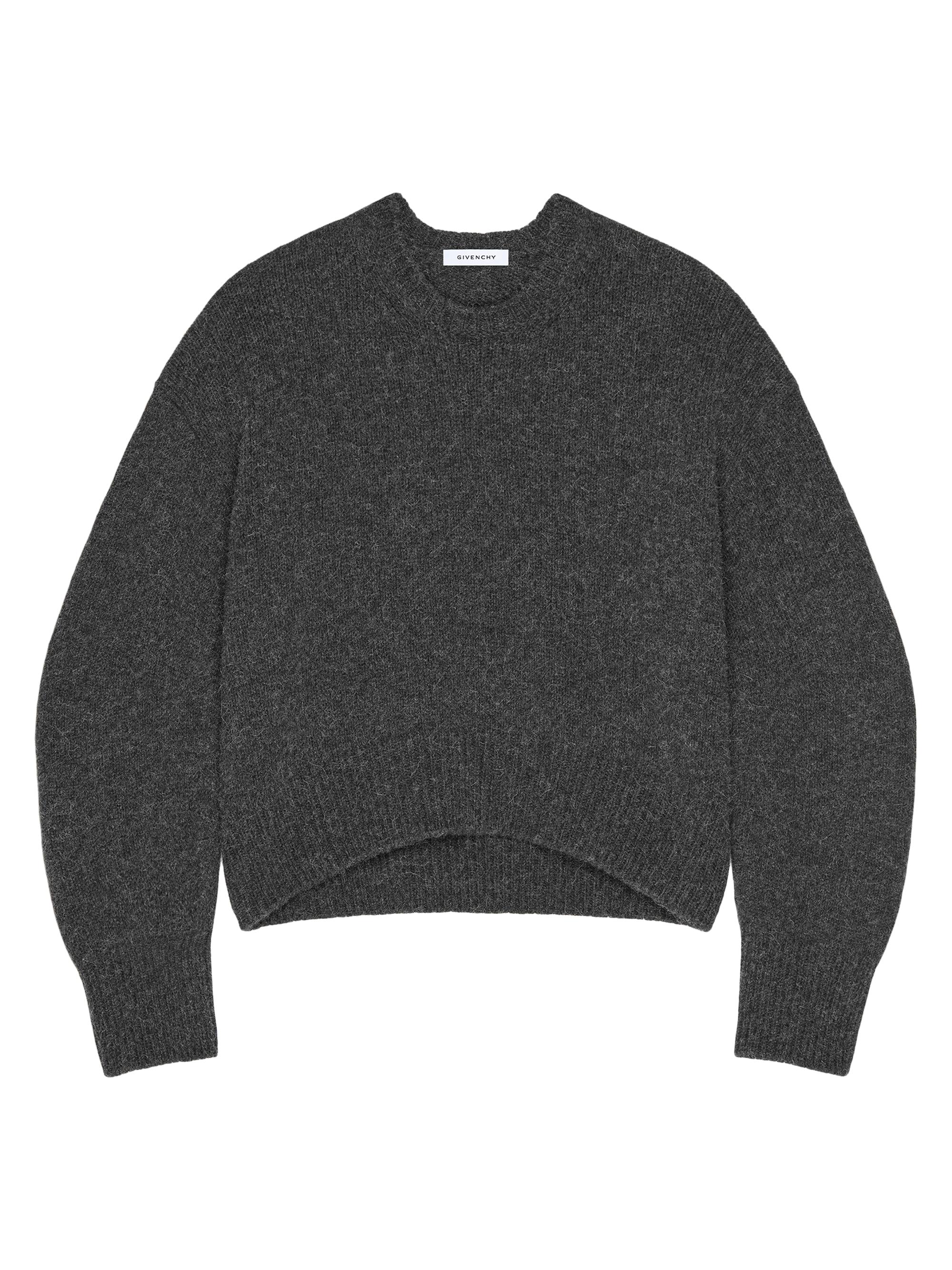 Givenchy Men's Couture Seam Sweater in Alpaca and Yak Wool - Grey Mix