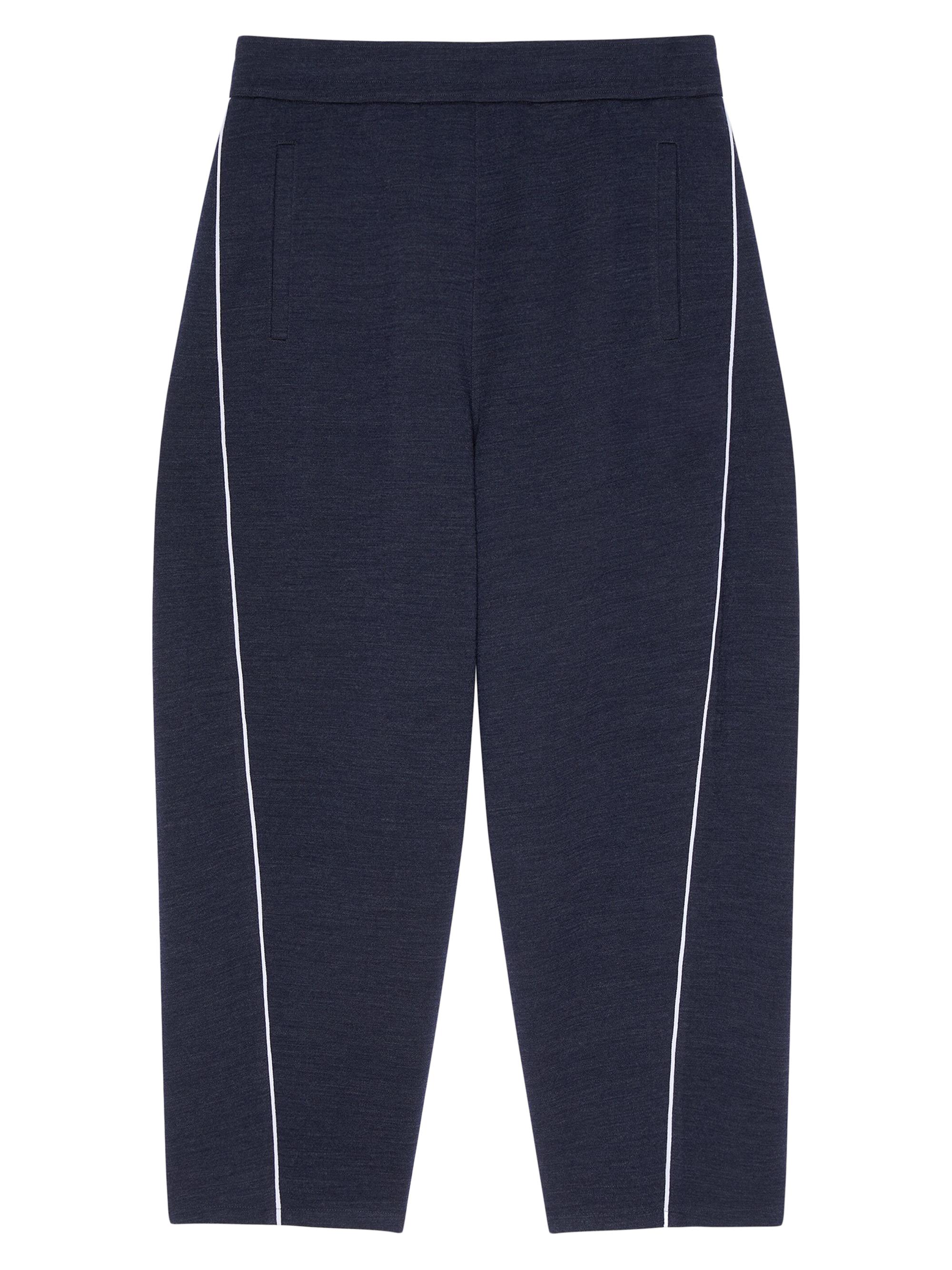 Givenchy Men's Couture Seam Joggers in Wool with Piping Detail - Dark Navy